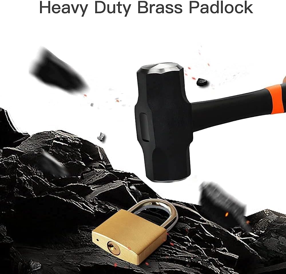 1-9/16 in. (40 mm) Wide Solid Brass Padlock with Key - Ideal for Sheds, Lockers, Fences, Toolboxes, and More