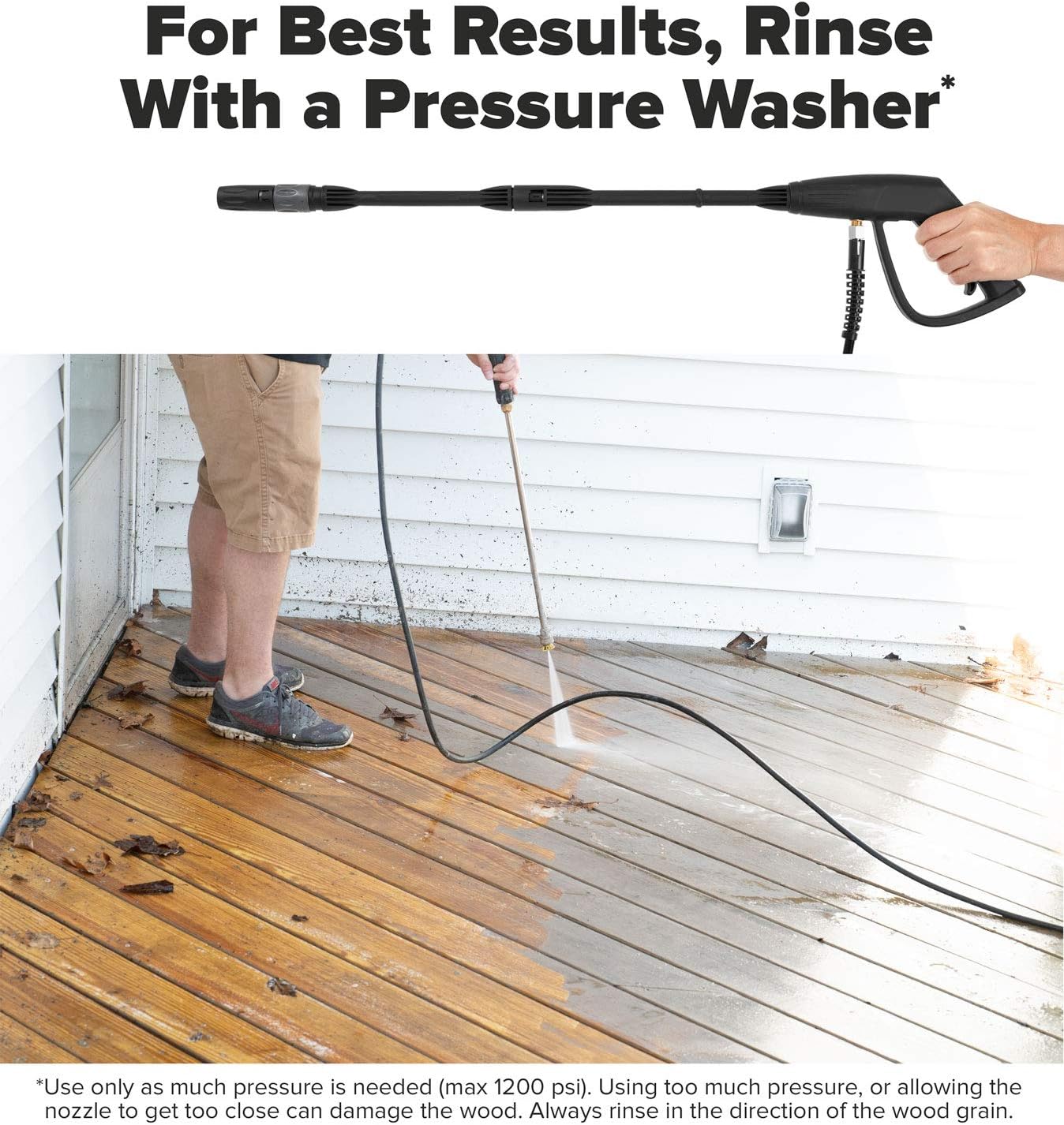 1 Gallon Ready to Use Deck Wood Stain Stripper - Removes Weathered Water-Based & Oil-Based Finishes - SaverSystems Wood Stain Remover
