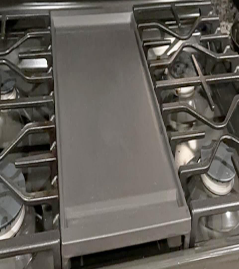 1-Pack Shengyongh CC24738 Cast Iron Griddle Compatible with GE Stove Models WB31X24738, 4322558, AP5986291, PS11725207.