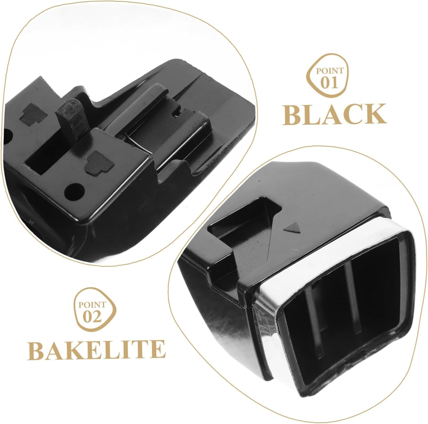 1 Pair Heat Resistant Bakelite Pressure Cooker Handles - Replacement Grip for Daily Use - Kitchen Accessories
