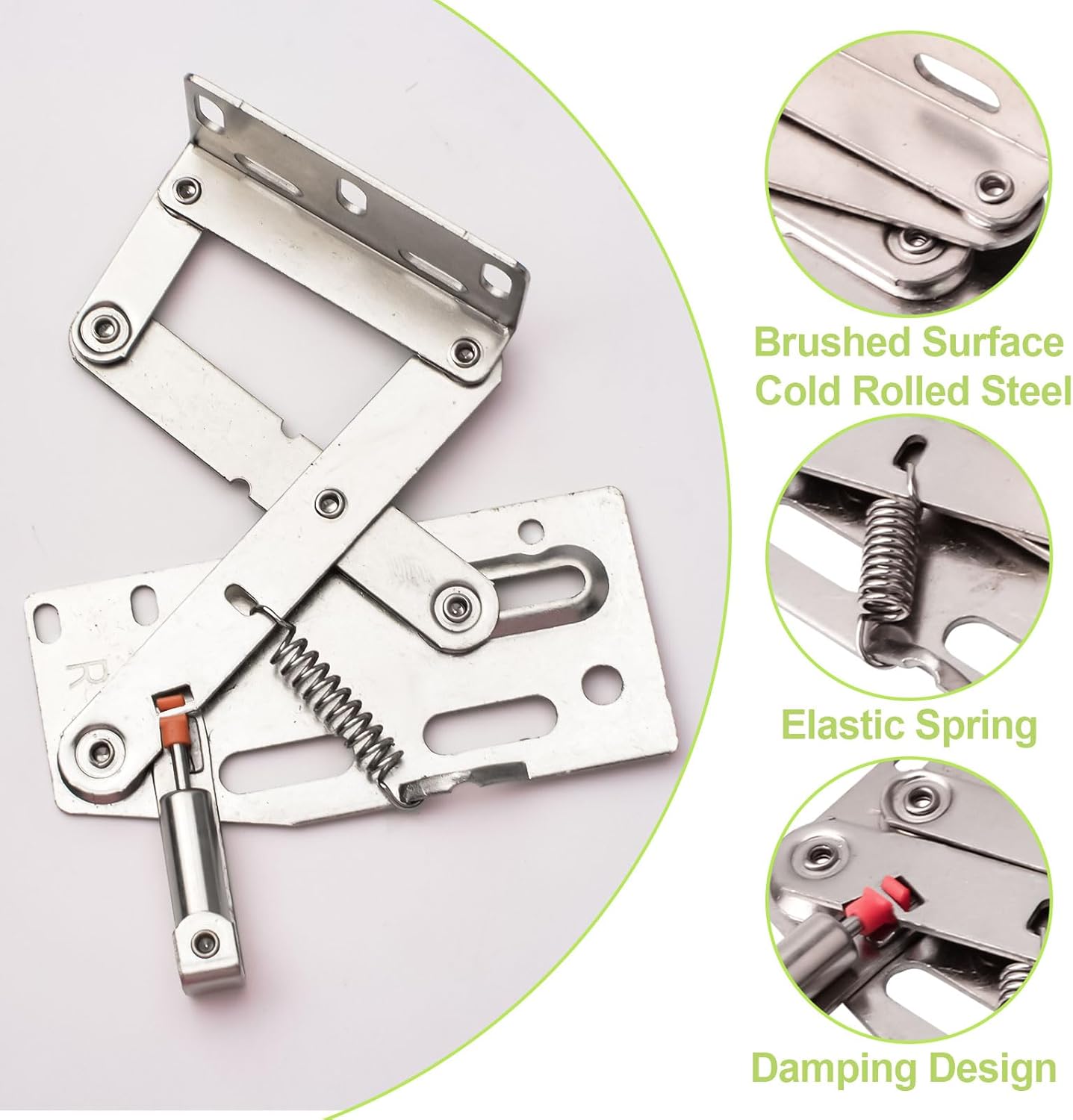 1 Pair UFURMATE 45 Degree Flip Down Hinges for Kitchen Sink Drawer - Soft Close Scissor Hinges with Damping Design
