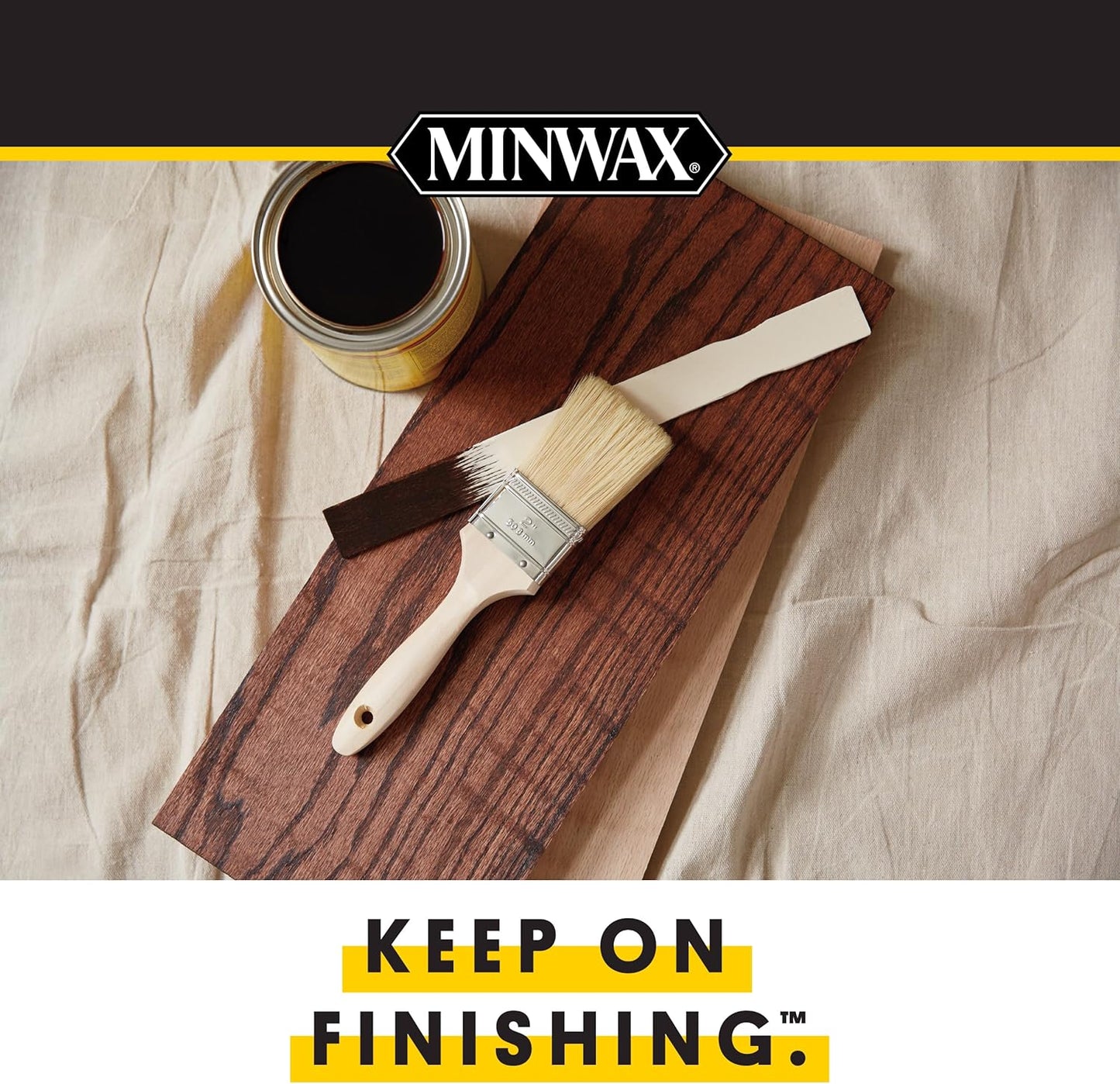 1 Quart Minwax 61395 Classic Black PolyShades Wood Stain and Polyurethane in Satin Finish