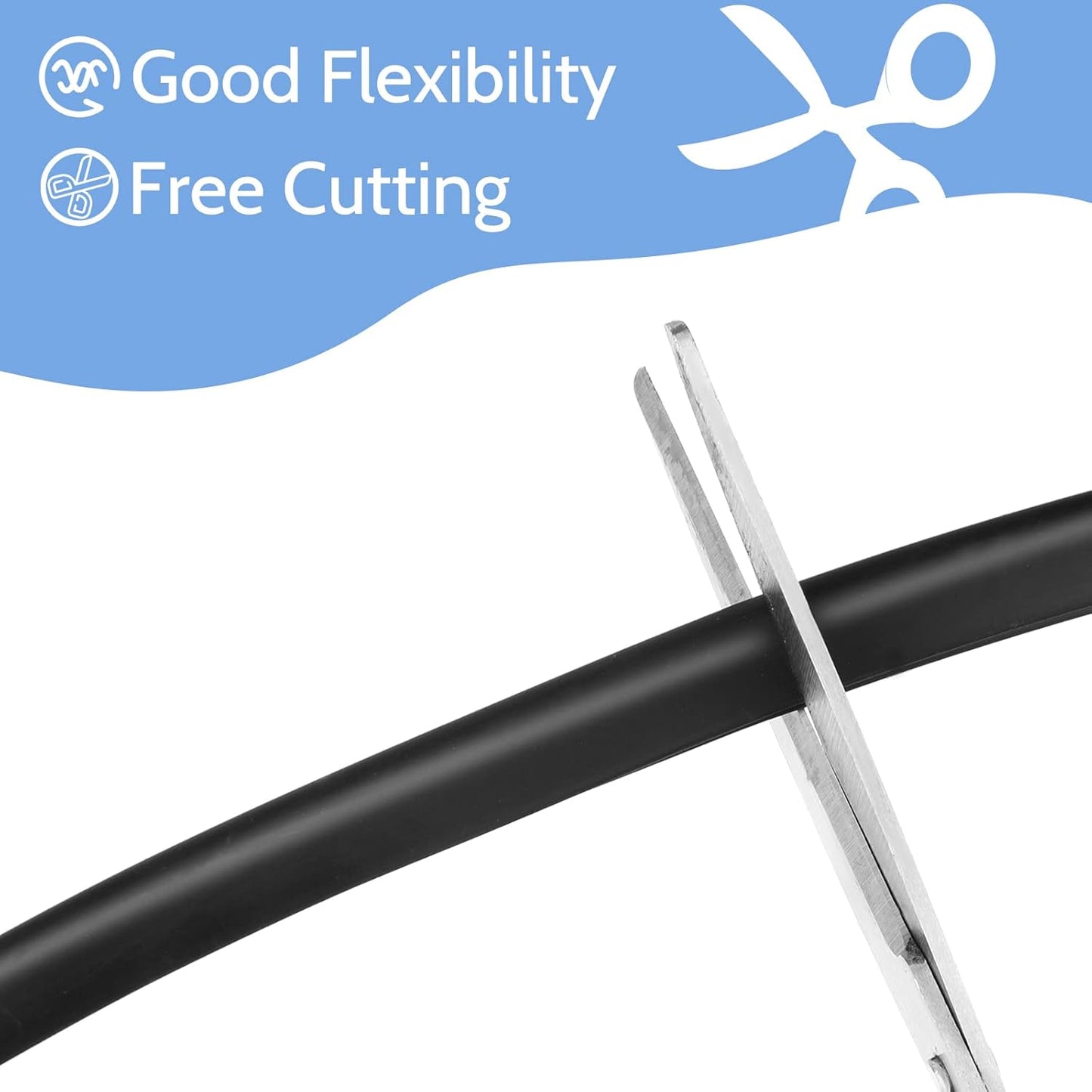 10 Feet Black Rubber U Channel Edge Trim for Sealing Doors, Fits Edges up to 1/16 Inch - Weather Stripping Strip