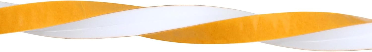 10 Feet Weather Stripping Seal for Door Window - High Density Foam Tape for Soundproofing and Insulation - White, 1" X 1/2