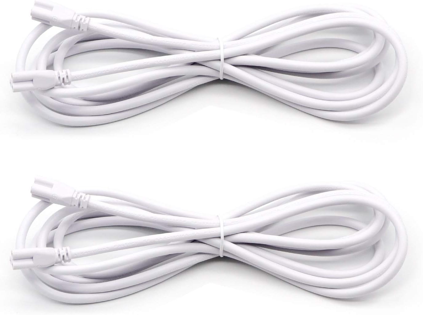 10 ft Extension Cords for T5 T8 Lights - 2 Pack of 3 Meter Connector Cables for LED Tube & Garage Light Fixtures