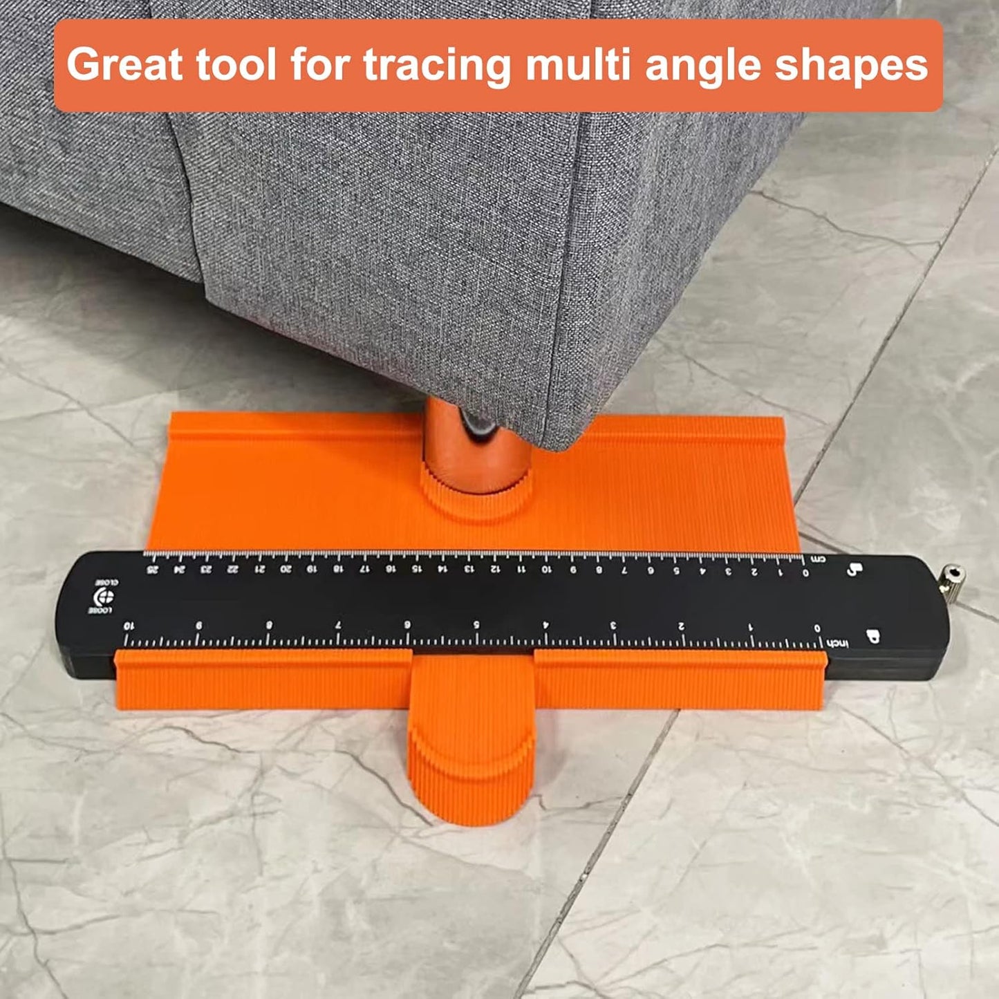 10 Inch Contour Gauge Profile Tool with Lock - Shape and Outline Duplicator for Woodworking, Flooring, Carpenter - Super Gauge Measuring Tool for Construction - Cool Gift Idea