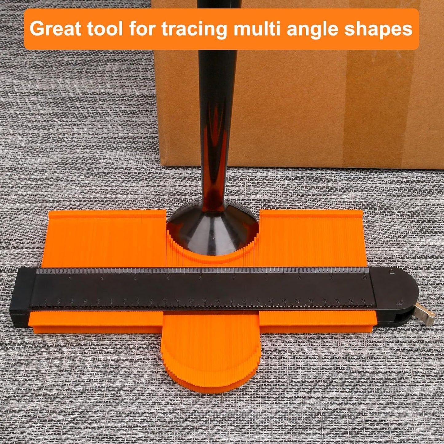 10 Inch Contour Gauge Profile Tool with Lock for Woodworking - MECHEER Super Gauge Shape and Outline Duplicator