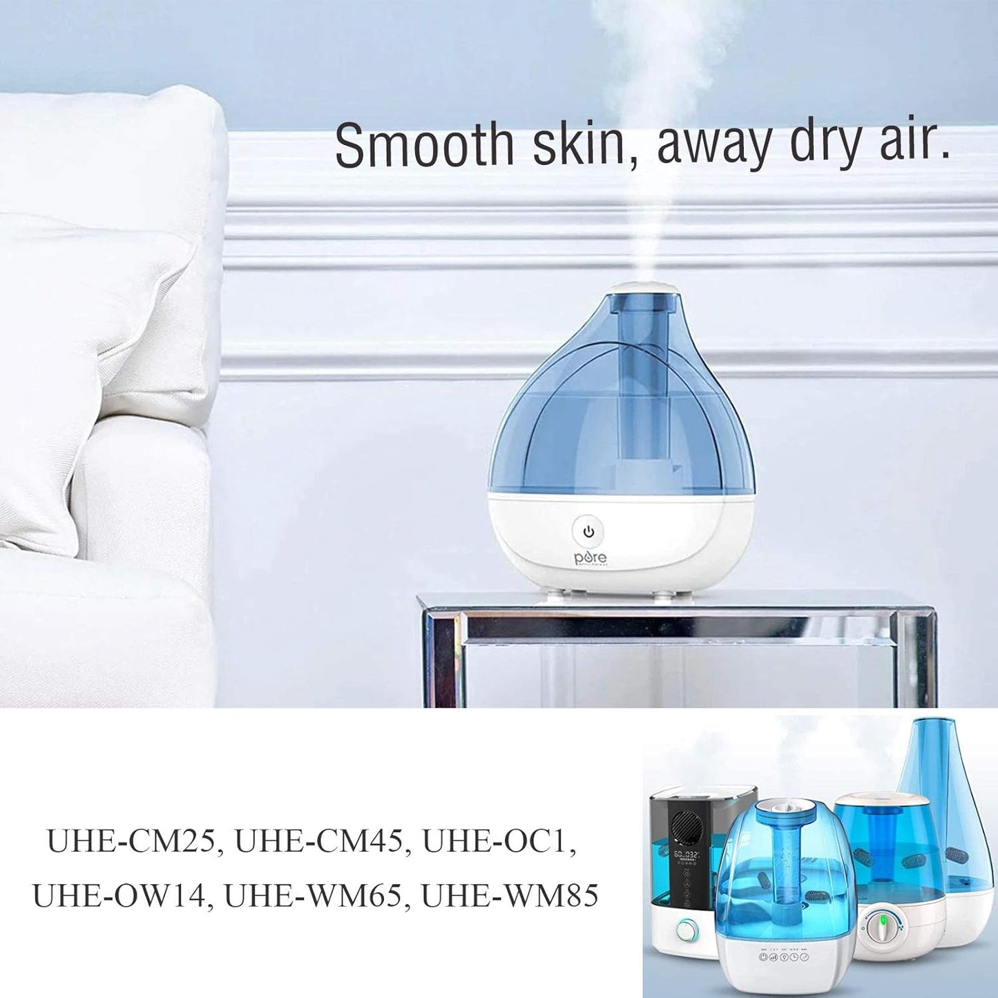 10-Pack Demineralization Cartridge Filter for HoMedics Ultrasonic Humidifiers - Prevents Hard Water Build-Up, Replacement Calcium Filter