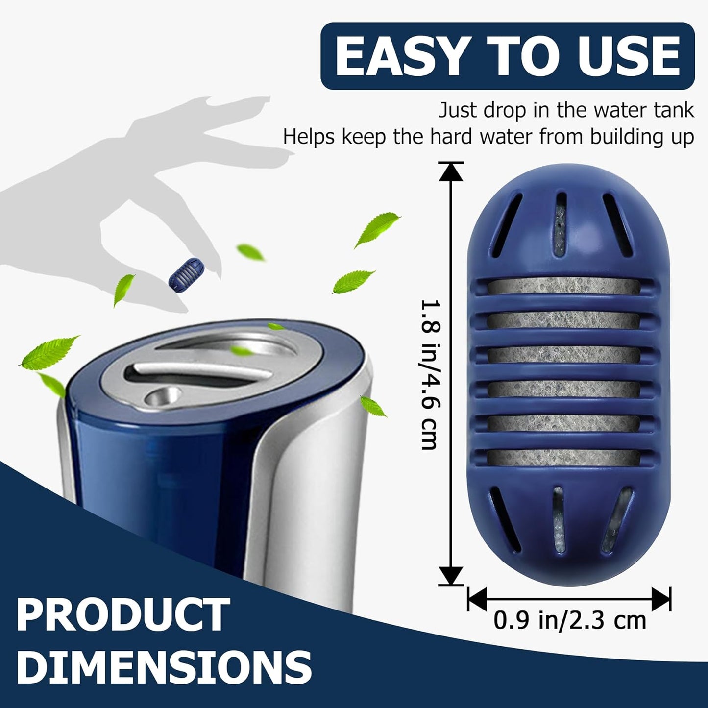 10 Pack Funmit Demineralization Cartridges for HoMedics Ultrasonic Humidifiers - Prevent Hard Water Build-Up, Filter Mineral Deposits, Purify Water - Compatible with UHE-HDC4