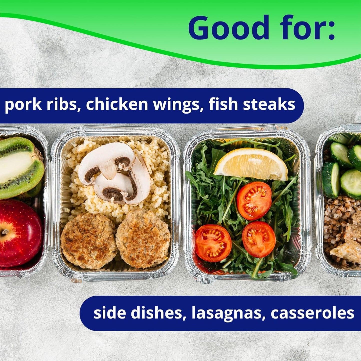 10-Pack of Medium Aluminum Steam Table Pans with Lids - 21" x 13" x 2.25" - Disposable Foil Pans for Grilling, Roasting, BBQ, Baking