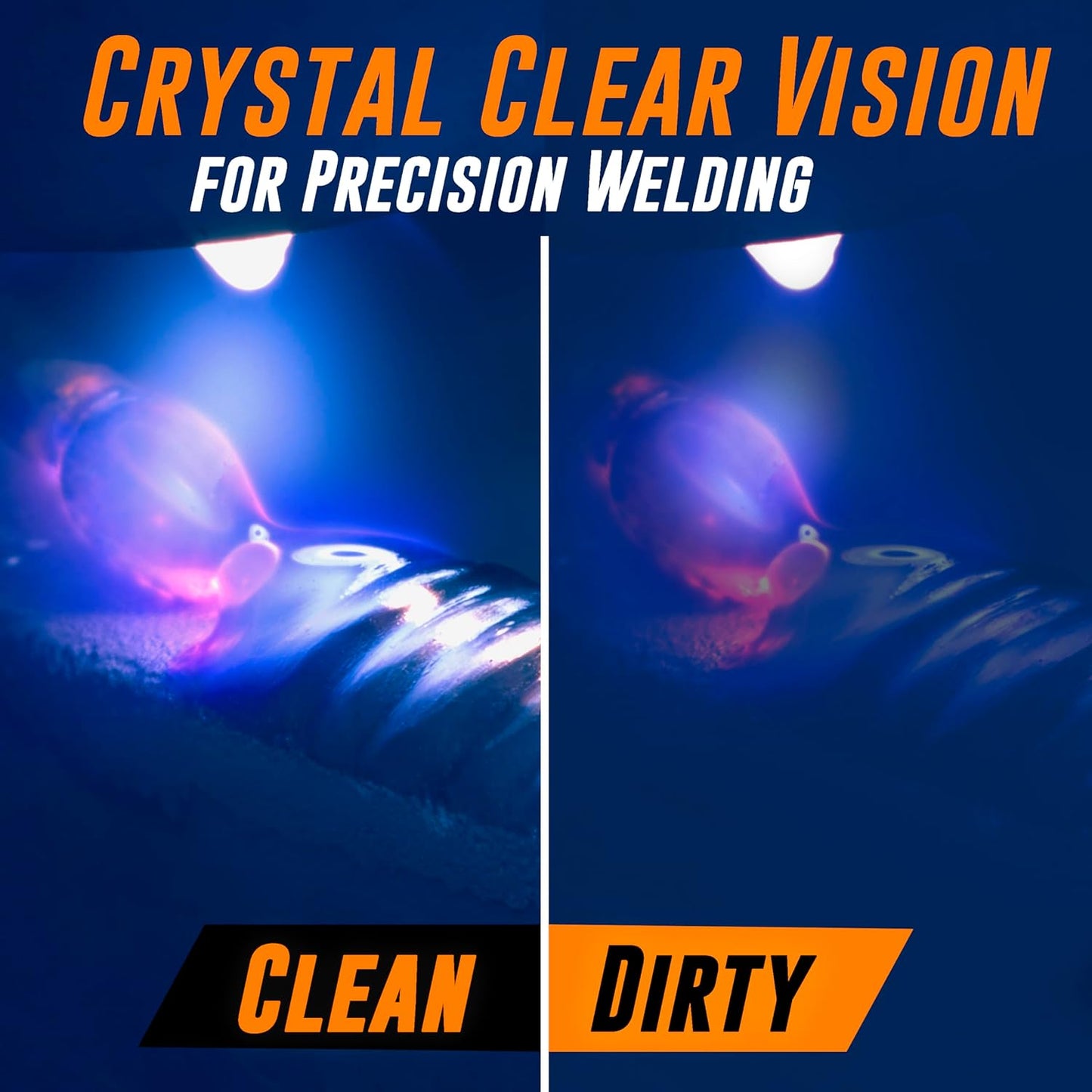 10 Pack of Mutt Tools Clear Welding Lenses 2x4.25" - .04" Thick, Compatible with Standard Size Helmets