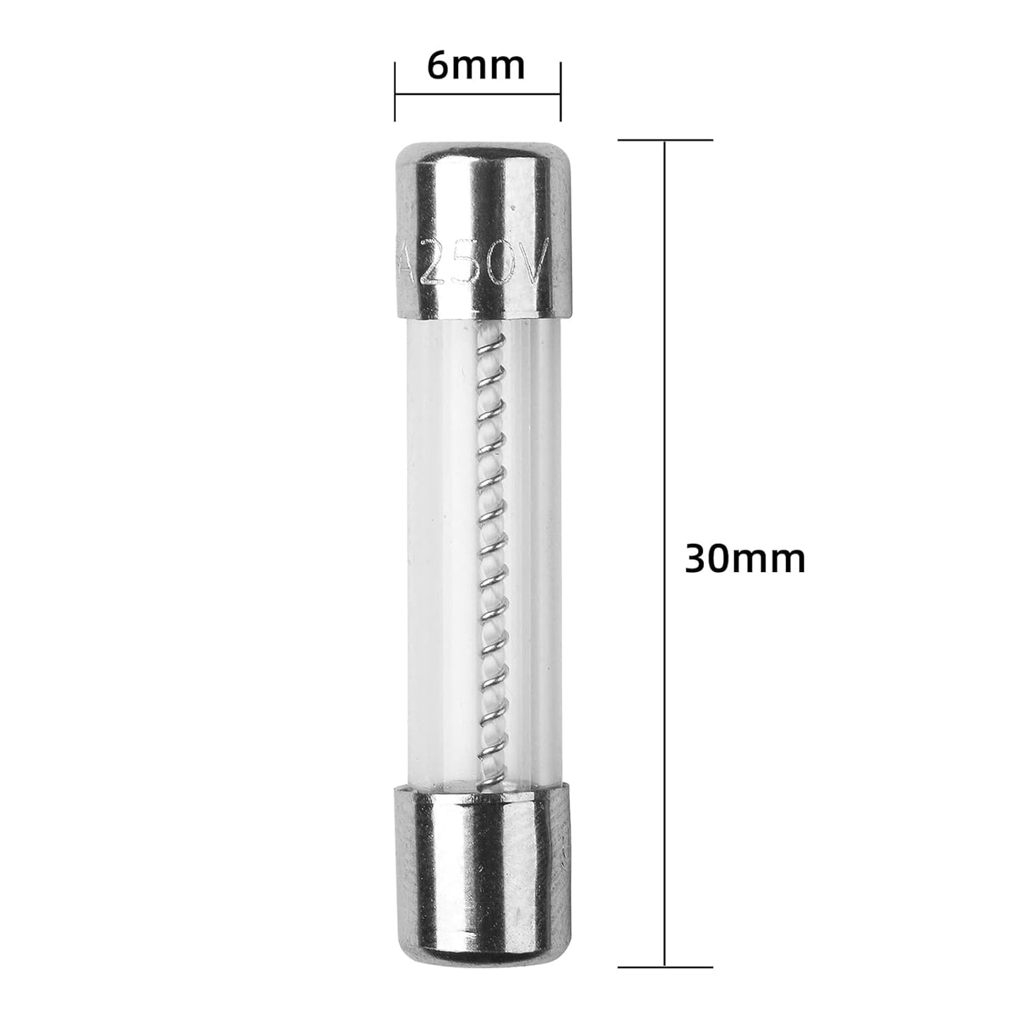 10 Pack T5AL250V 6x30mm Slow Blow Fuse - 5A 250V Glass Time-delay Fuses
