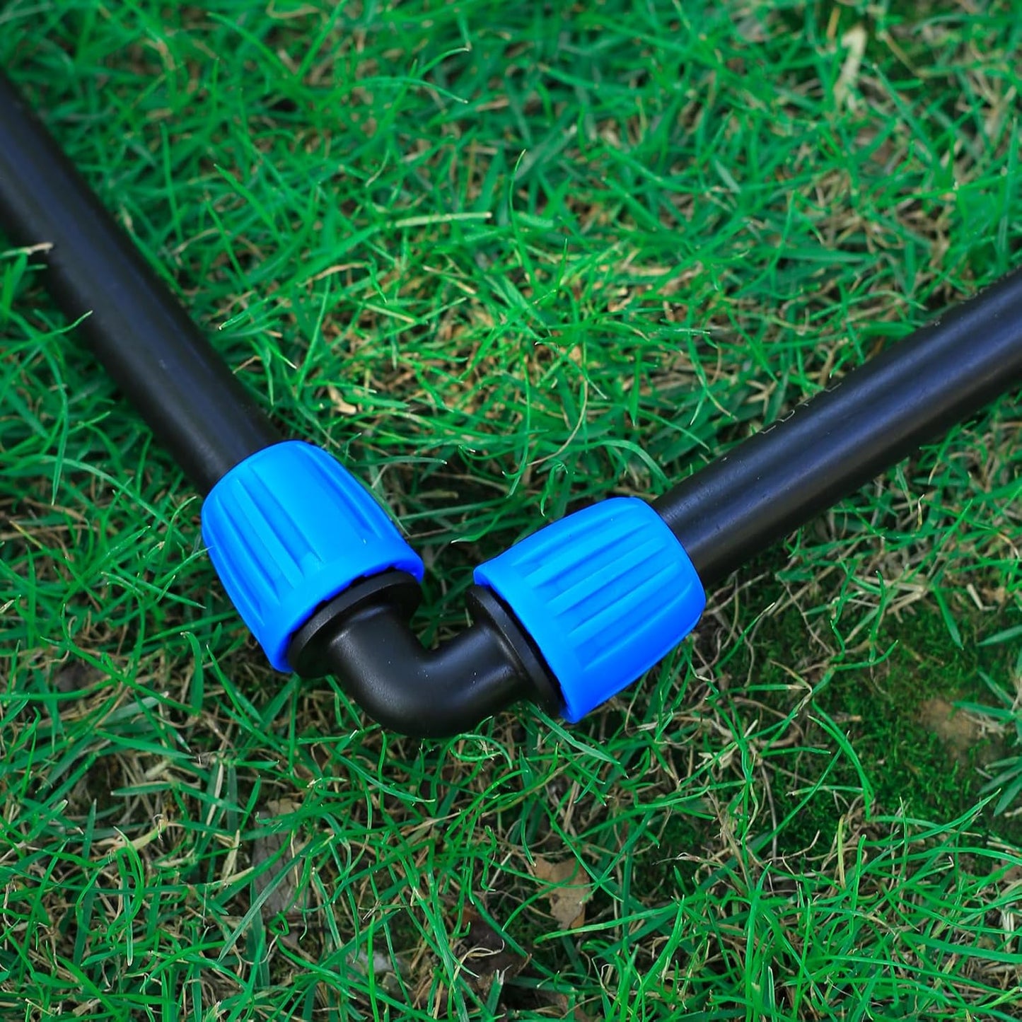 10 Pcs Blue 16mm Drip Irrigation Fittings Lock Barbed Connectors for 1/2 Inch Tubing