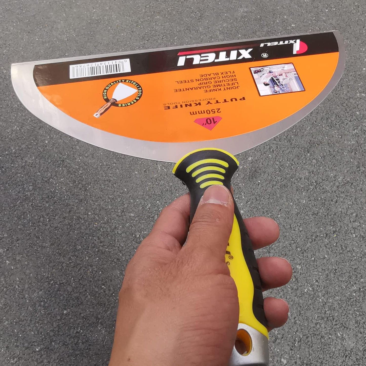 10" Stainless Steel Putty Scraper with Plastic Handle - Ideal for Taping, Painting, and Removing Wallpaper from Walls and Floors