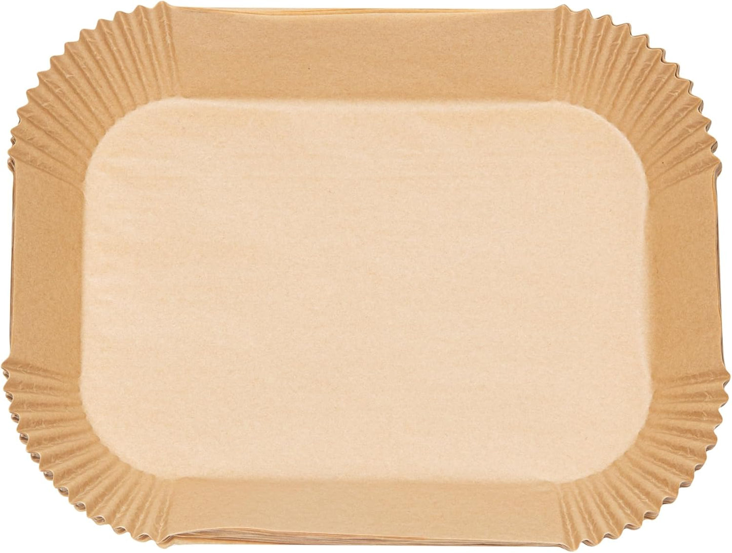 100 Pack of Restaurantware-Pastry Tek 8.1 x 5.5 x 1.8 Inch Air Fryer Liners - Silicone Coated Rectangle Baking Liners for Steamer, Microwave, Oven, Unbleached, Food-Grade Paper