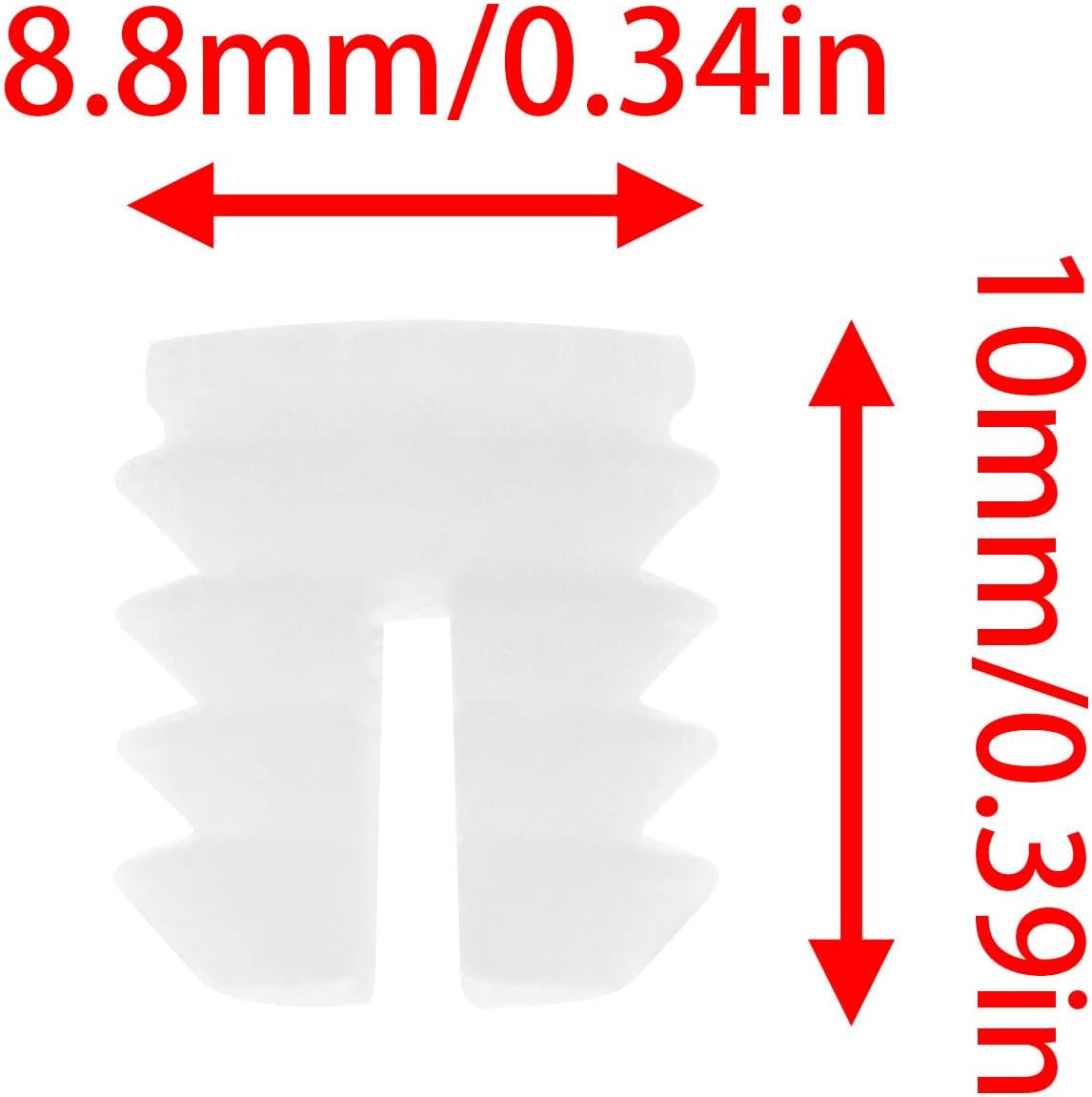 100 Sets Xhziy Plastic Hinge Dowel Inserts with M4x10 Screws - Cabinet Hinge Dowel Insert Tapping Screw Kit