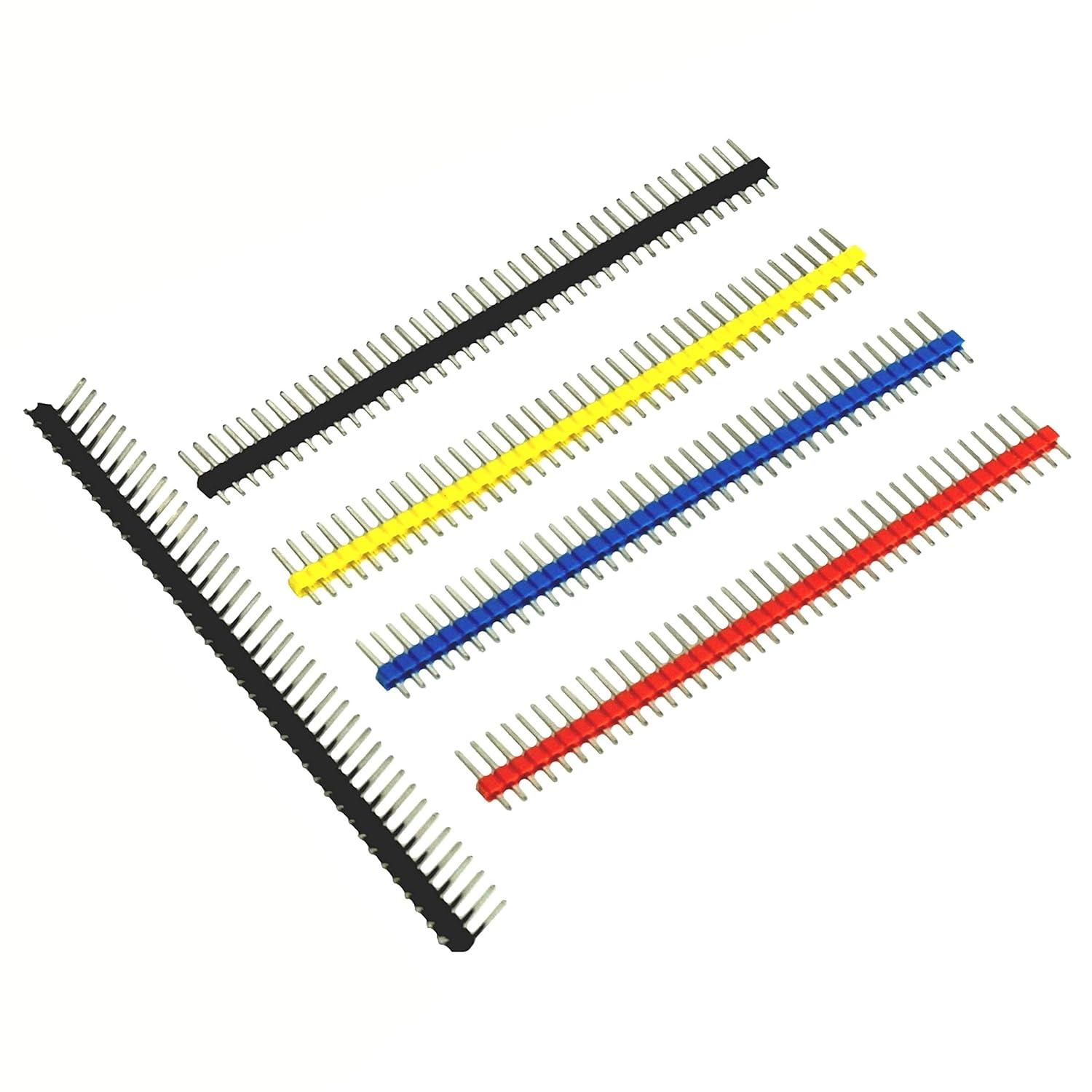 1004pcs Connector Kit with 2.54 mm Crimp Pin Connector Housings, Male Headers, Male/Female Crimp Pins and Ribbon Cable - Plusivo