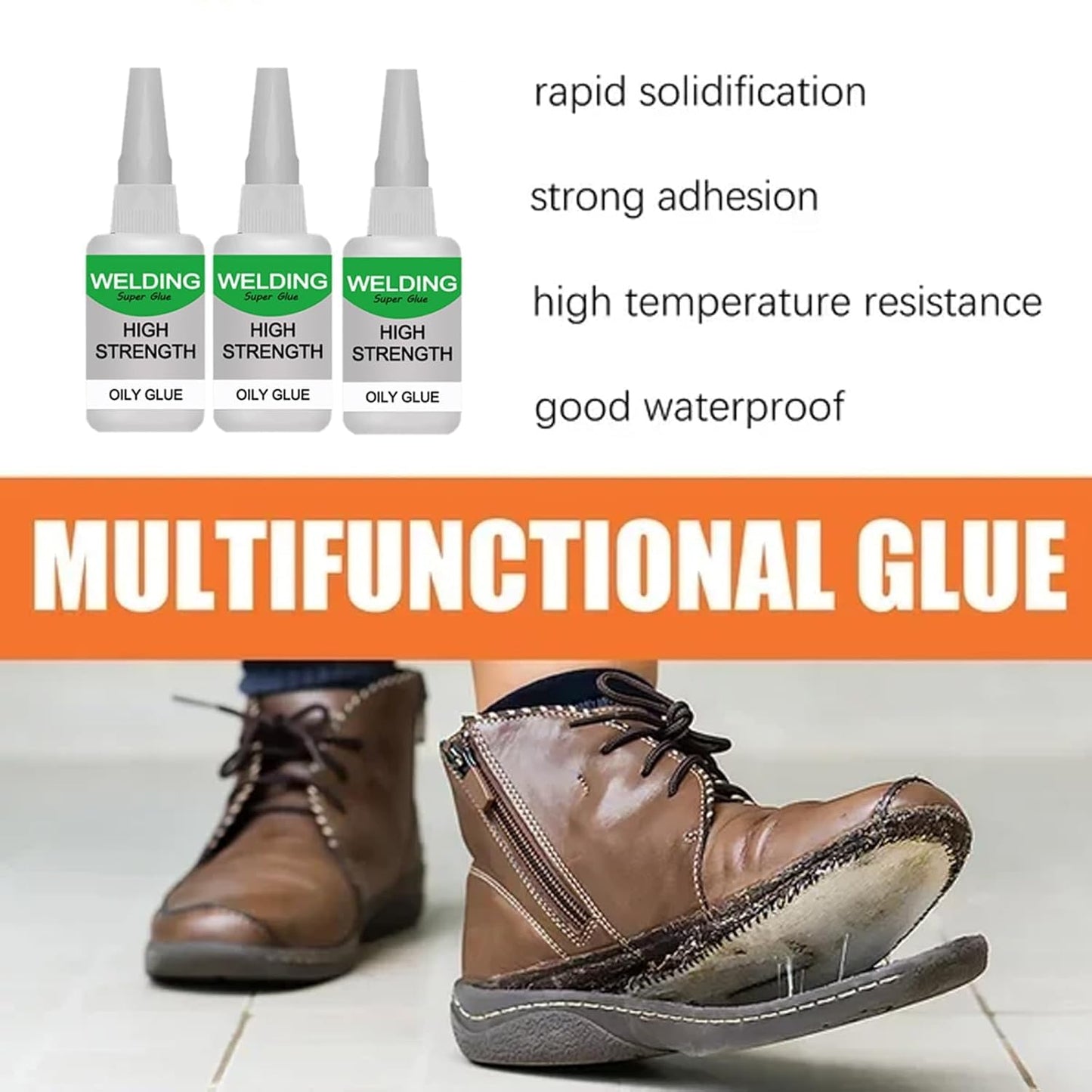 100ML SWAGGIFT Universal Super Glue Gel for Welding, High-Strength Bonding, Waterproof Leak Sealing, Invisible Adhesive