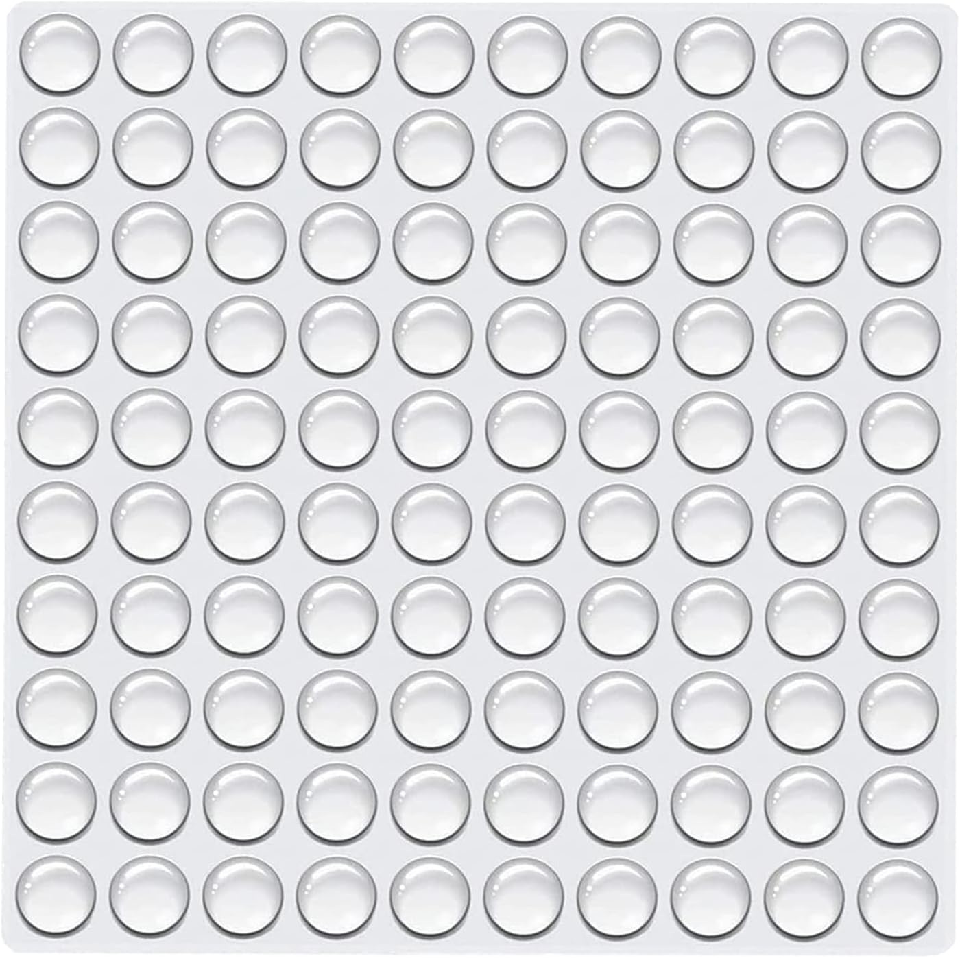 100PCS TCPENG® Clear Rubber Feet Adhesive Pads for Furniture - Non-Slip Cabinet Stoppers, Self-Adhesive Dots for Door Furniture