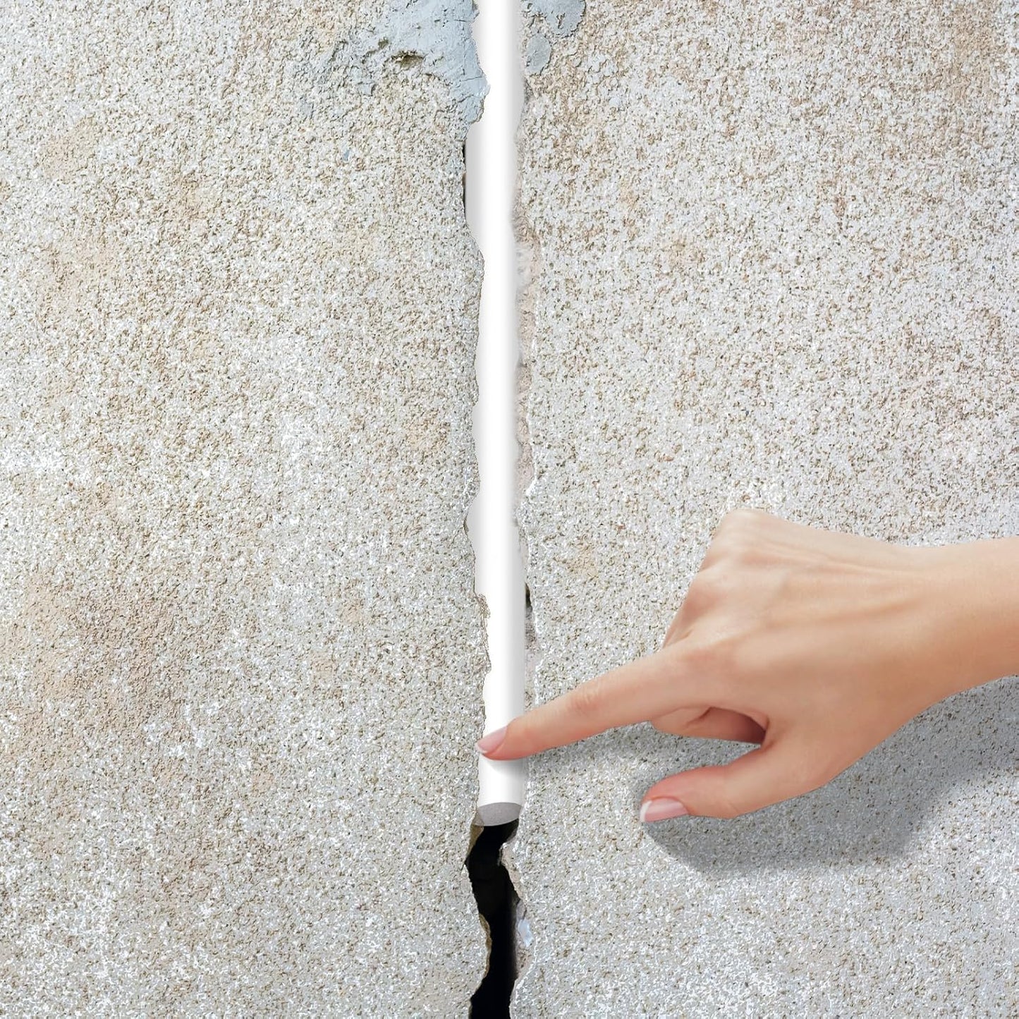 10FT White Rubber Caulk Concrete Expansion Joint Filler - 1/2 Inch Diameter Backer Rod for Weather Stripping and Concrete Filling