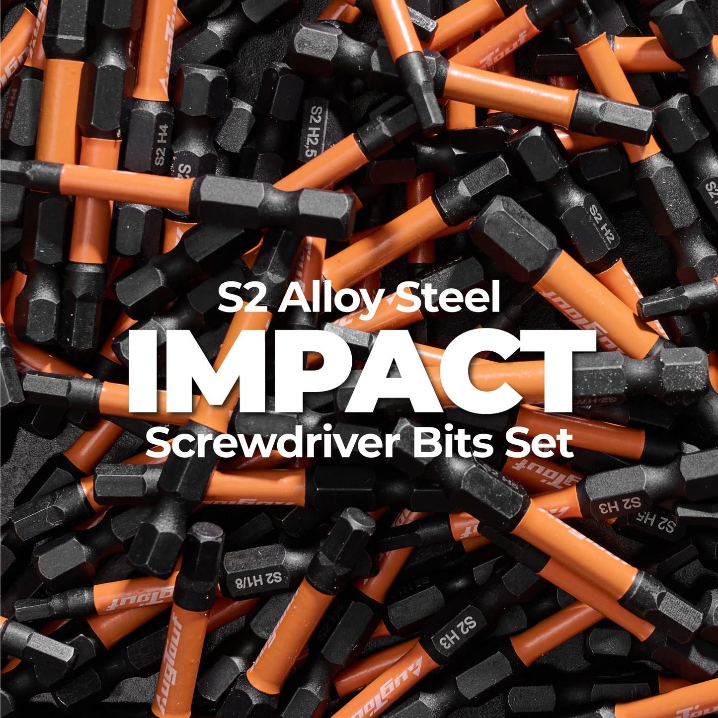10pcs 5/32" Impact Hex Head Allen Wrench Drill Bit Set - S2 Steel, CNC Machined Tips, 1/4" Hex Shank, 2" Long, Magnetized, with Storage Box