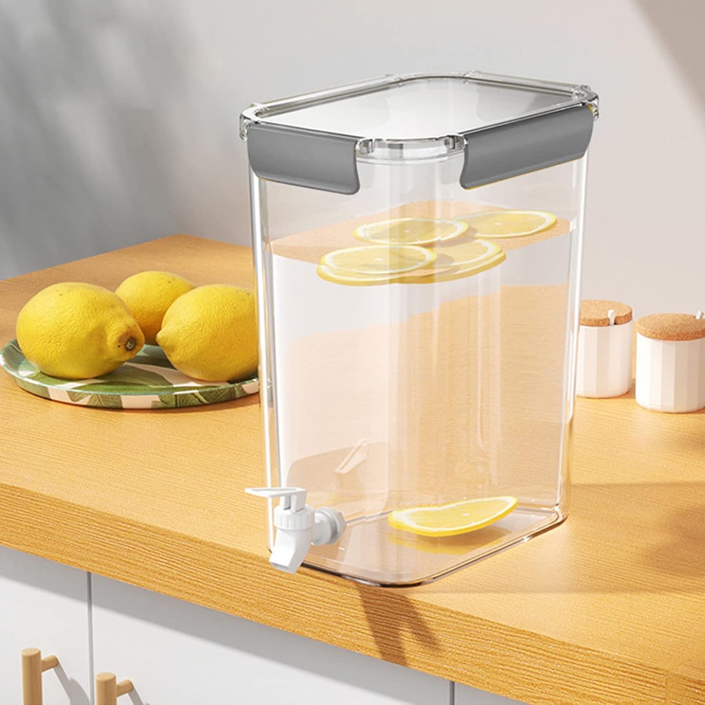 1.2 Gallon Plastic Drink Dispenser with Spigot - Ideal for Iced Tea, Lemonade, and More