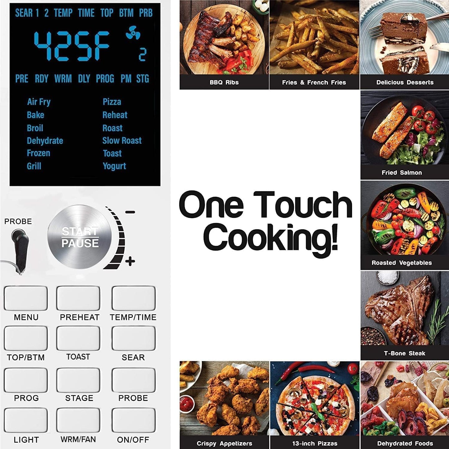 12-in-1 Nuwave Bravo Air Fryer Toaster Smart Oven with XL 30-QT Capacity, Convection, Stainless Steel Design