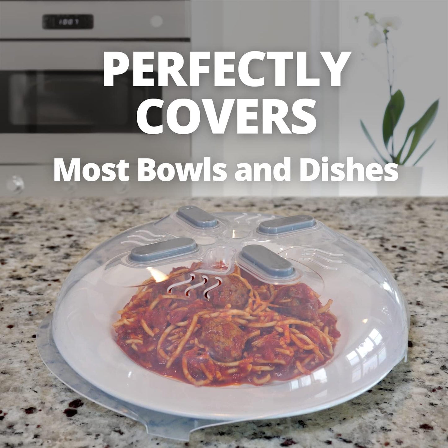 12-inch Clear Magnetic Microwave Splatter Cover - Vented BPA-Free Food Cover