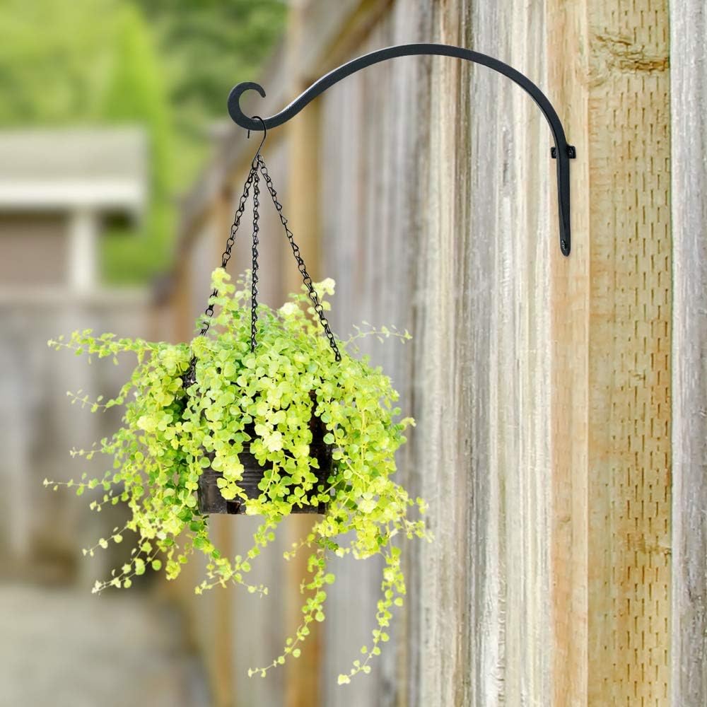 12-Inch Rust-Resistant Hanging Plant Hanger for Outdoor Use - Bird Feeder Wall Hooks Perfect for Flower Baskets