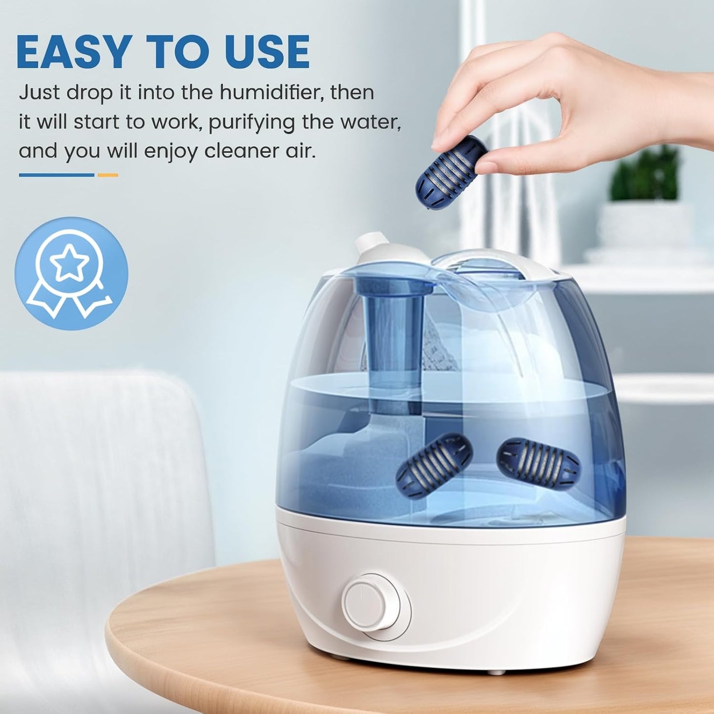 12-Pack Demineralization Cartridge for HoMedics Ultrasonic Humidifiers - Filters Mineral Deposits, Prevents Hard Water Build-Up, Purifies Water