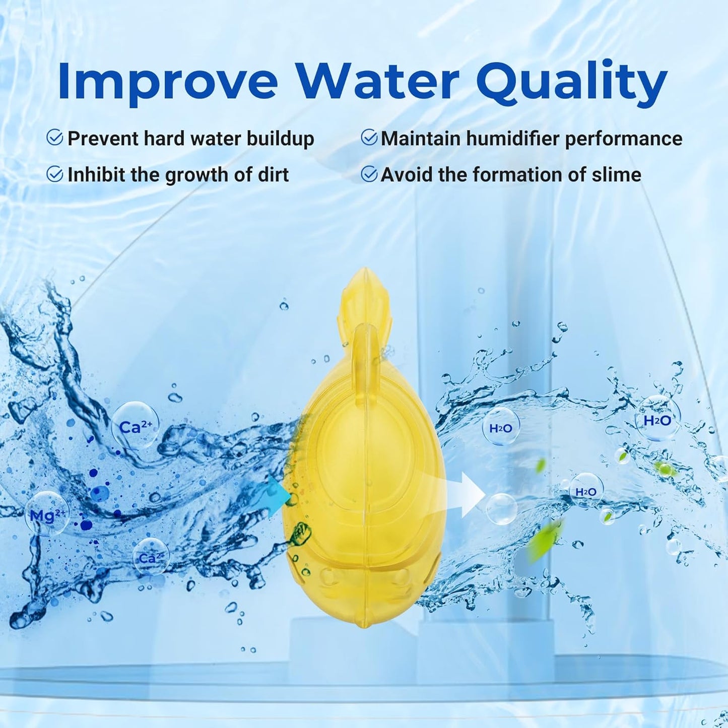 12 Pack Funmit Universal Humidifier Cleaner Fish for Humidifiers & Fish Tanks - Purifies Water, Prevents Hard Water Build-Up & Reduces Scale