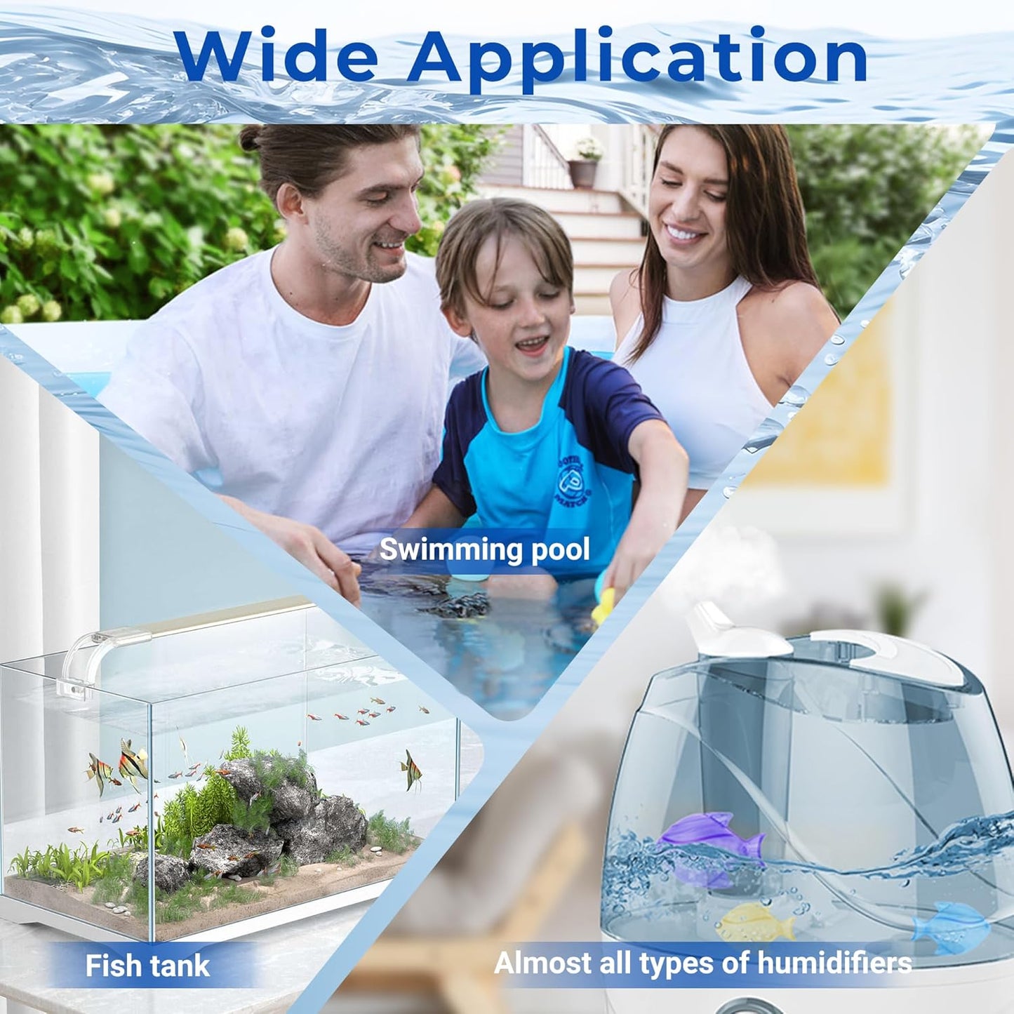 12 Pack Funmit Universal Humidifier Cleaner Fish for Humidifiers & Fish Tanks - Purifies Water, Prevents Hard Water Build-Up & Reduces Scale