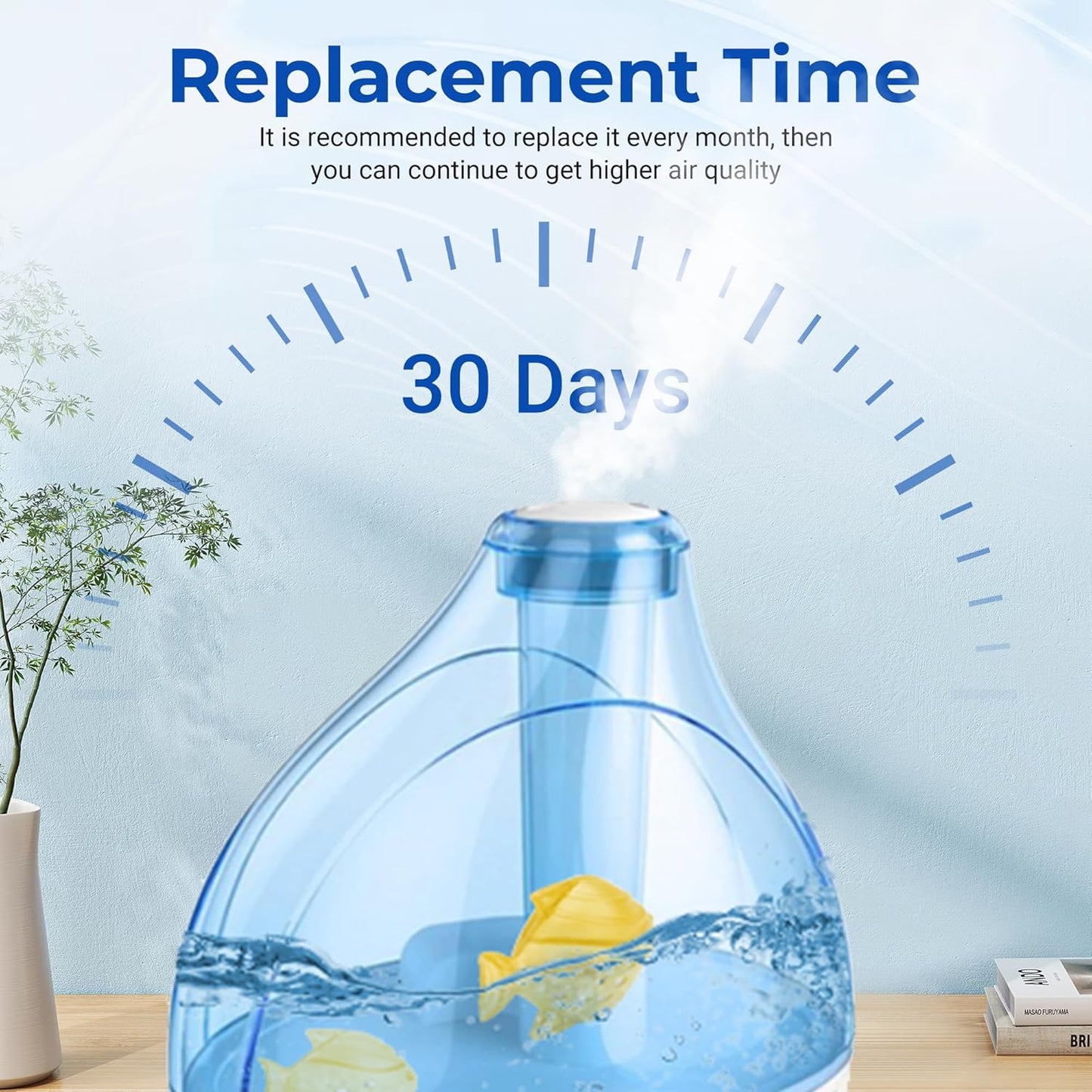12 Pack Funmit Universal Humidifier Cleaner Fish for Humidifiers & Fish Tanks - Purifies Water, Prevents Hard Water Build-Up & Reduces Scale