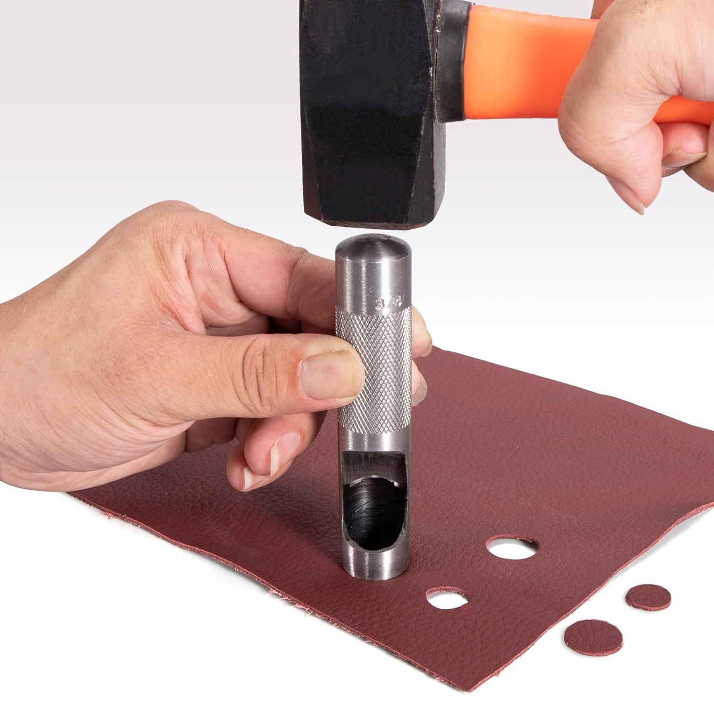 12 Piece Steel Hollow Leather Punch Set 3-19mm Heavy Duty Round Hole Punch Tool for Watch Cloth Belt Gaskets with Storage Bag - Spurtar