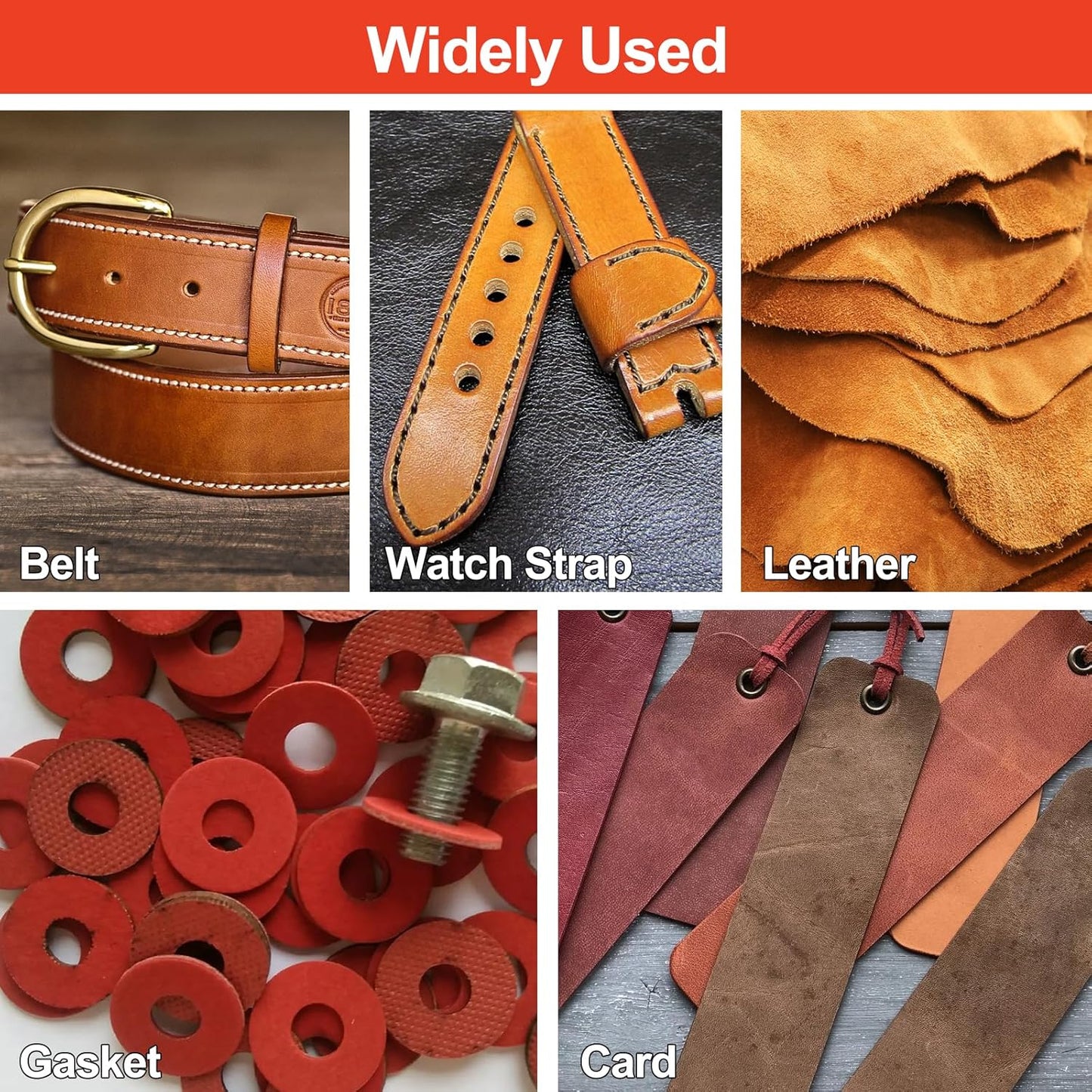12 Piece Steel Hollow Leather Punch Set 3-19mm Heavy Duty Round Hole Punch Tool for Watch Cloth Belt Gaskets with Storage Bag - Spurtar