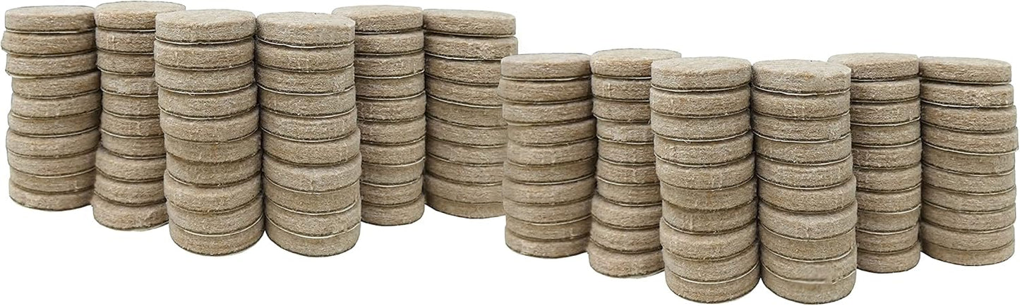 120 Pack of Beige 3/4" Self Adhesive Felt Furniture Pads - Felt So Good 8800E