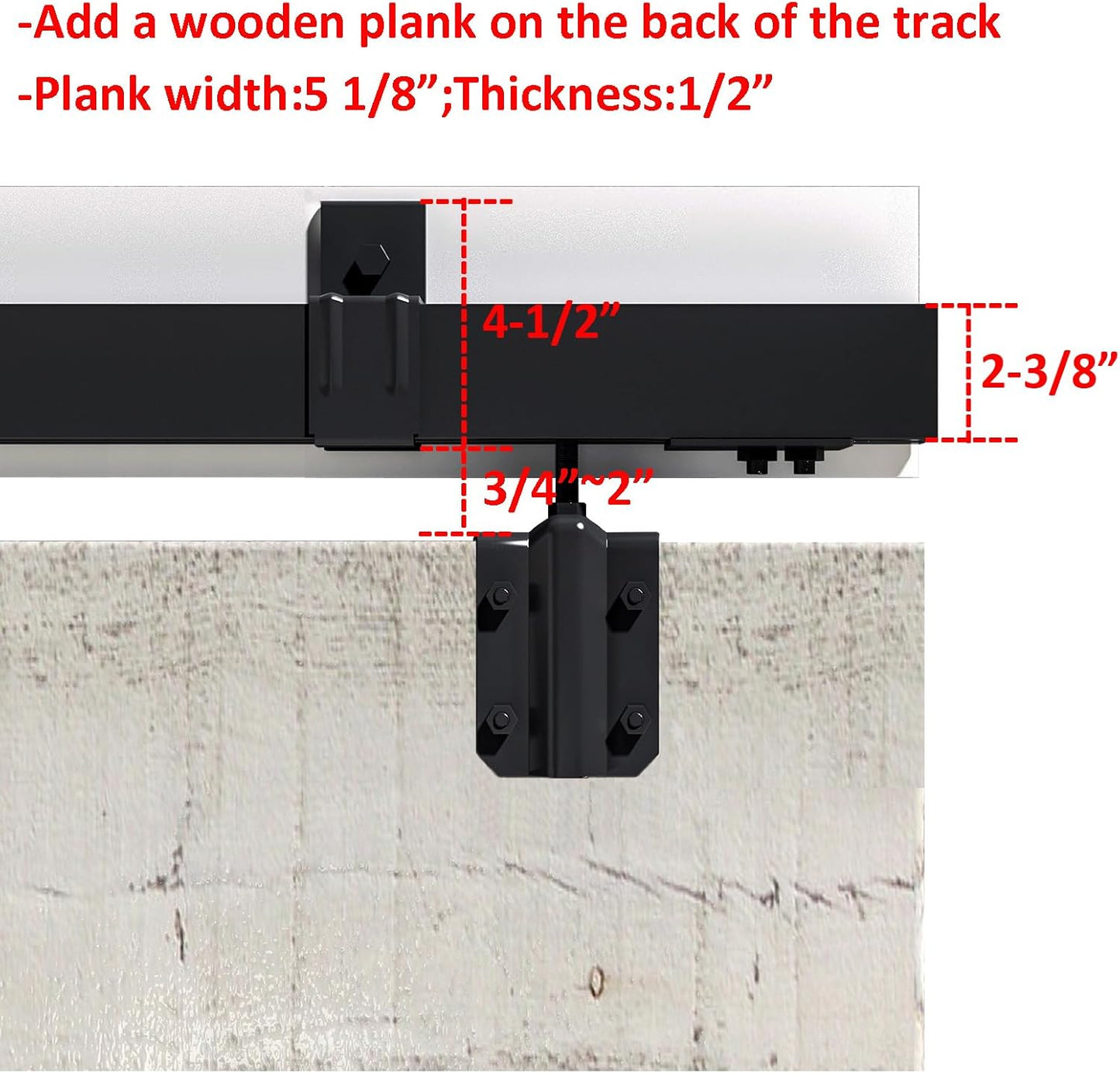 12FT Heavy Duty Exterior Sliding Barn Door Hardware Kit - Wall Mount, Fits 72in Opening, 300lbs Capacity - DIYHD - WildKart