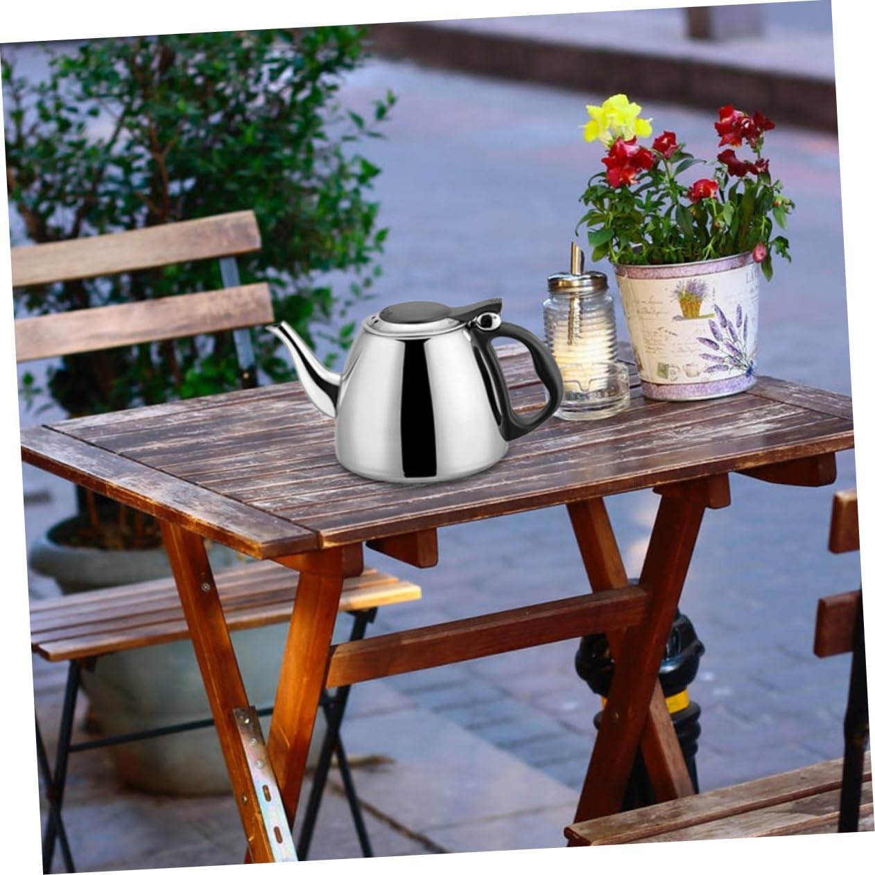 1.2L Stainless Steel Tea Kettle Maker for Electric Stove & Induction Cooker - Rustproof Household Kettle for Milk Tea Water by Mikinona