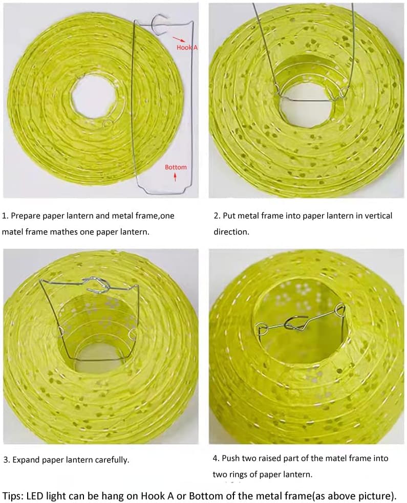 12PCS Hollow Paper Lanterns for Birthday Halloween Wedding Baby Shower Home Decor Party - Chinese Japanese Hanging Decorative Paper Lanterns