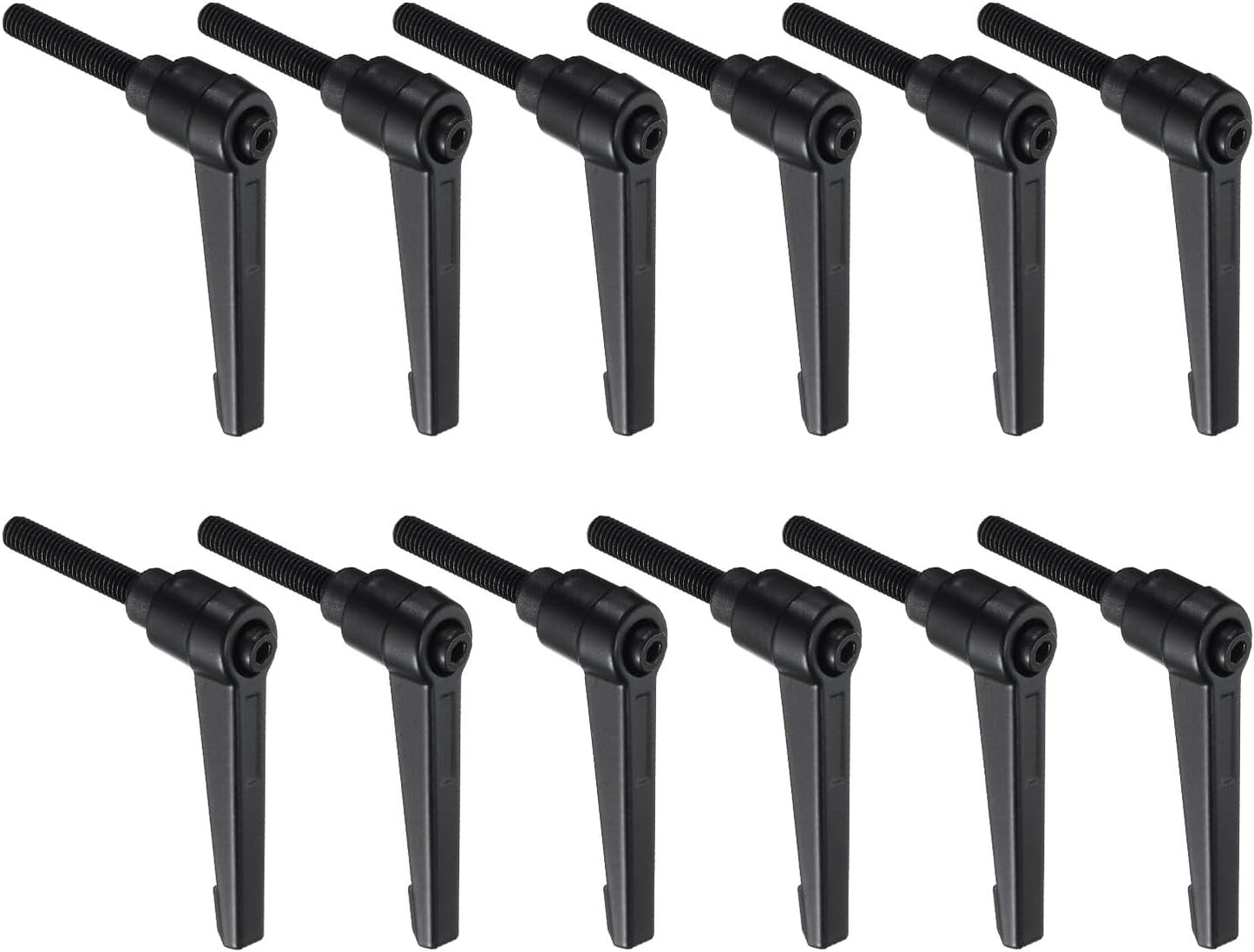 12pcs Lever Adjustable Handles M6 x 32mm Metric Male Thread for Clamping - Rotating Screw Handles with Locking Lever