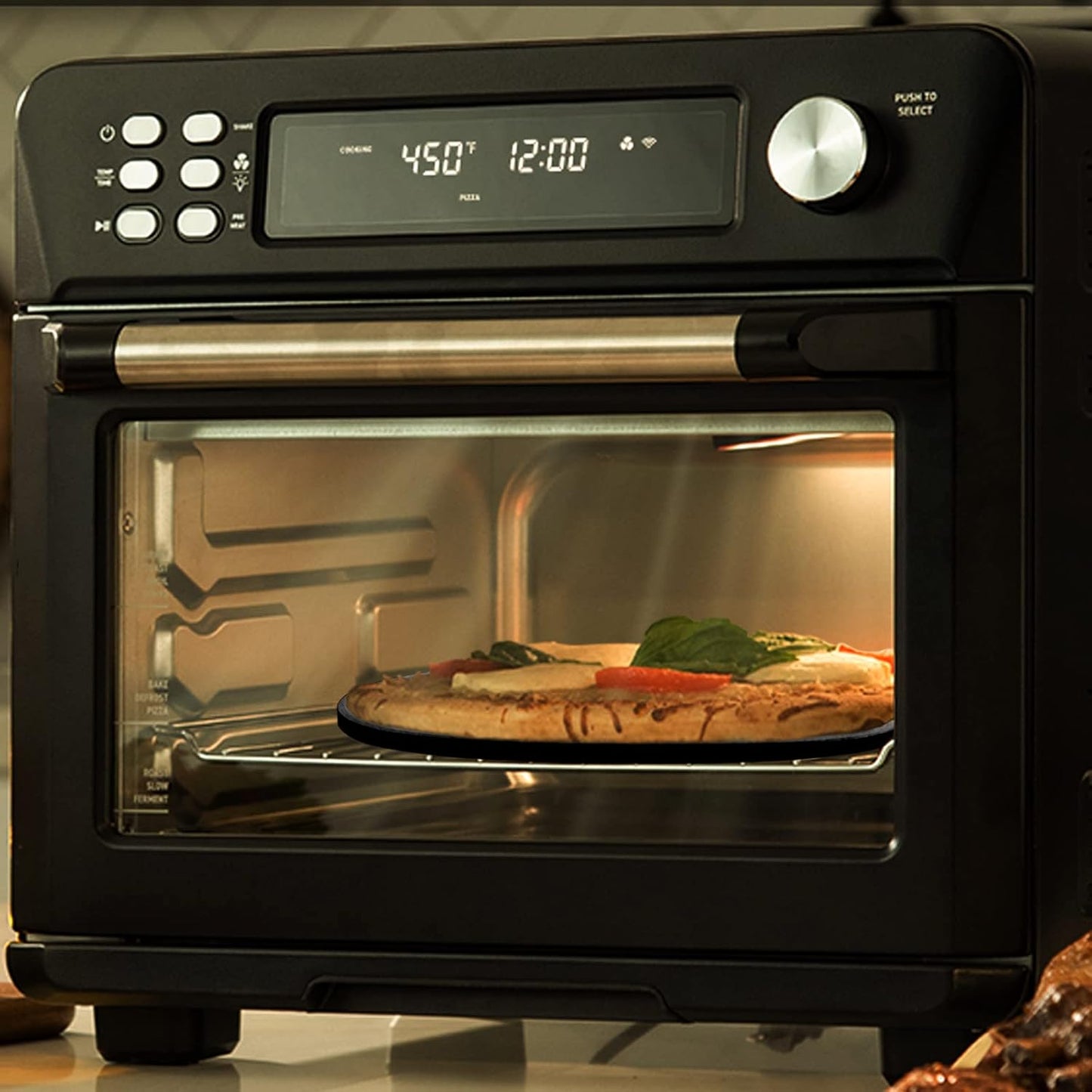 13 Inch Round Pizza Stone for Oven/BBQ/Air Fryer - Durable and Safe Thermal Shock Resistant Bread Baking Stone by Drsn