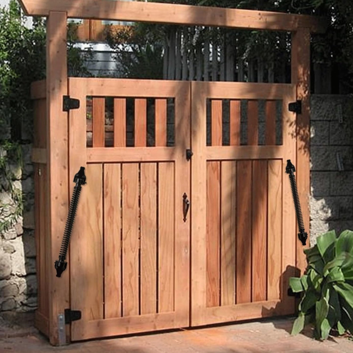 14" Heavy Duty Self-Closing Gate Spring for Outdoor Fences - Black, Adjustable Tool - 1 Pack