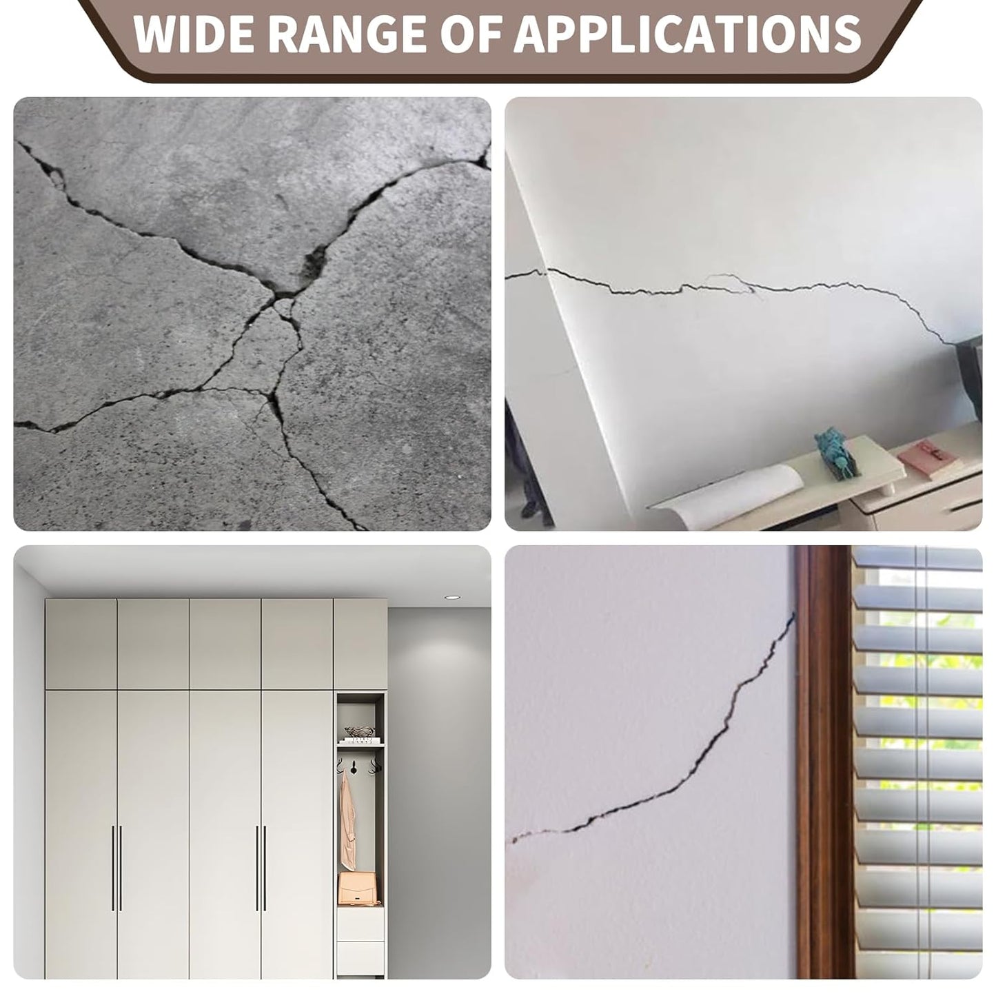 1/4 Inch EPDM Rubber Backer Rod for Concrete Joints, Filling Gaps, Driveway & Wall Cracks - 16.4 Ft Length