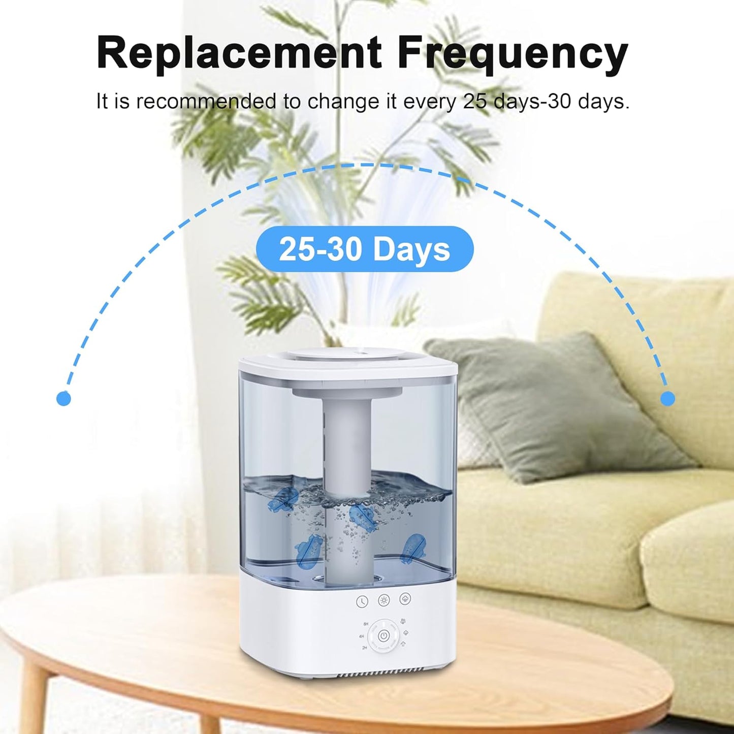 14-Pack Small Submarine Humidifier Tank Cleaner for Most Humidifiers & Fish Tanks - Purifies Water, Prevents Hard Water Build Up, Eliminates White Dust & Odors
