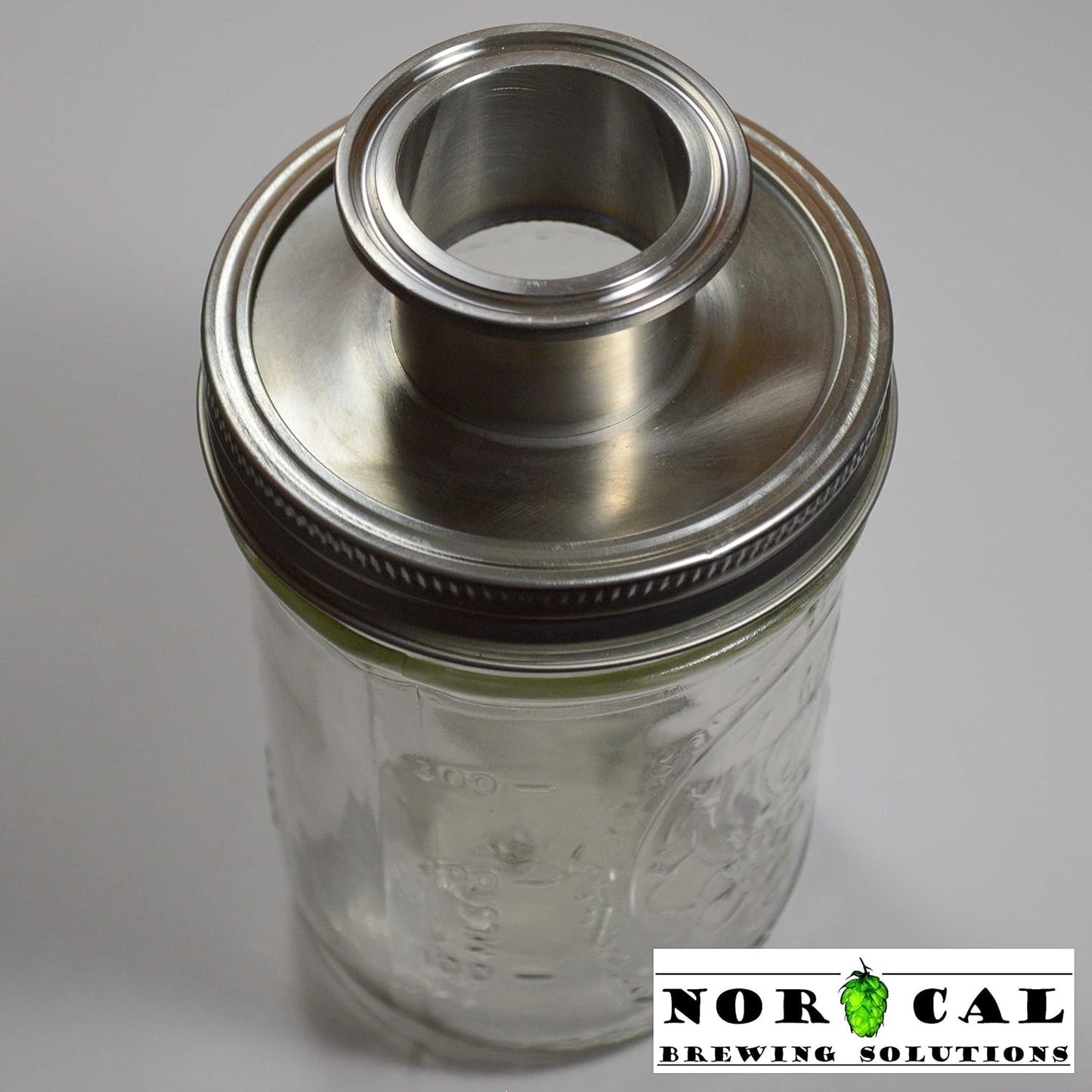 1.5" Tri Clover Canning Jar Yeast Harvester for Conical Fermenter - NorCal Brewing Solutions