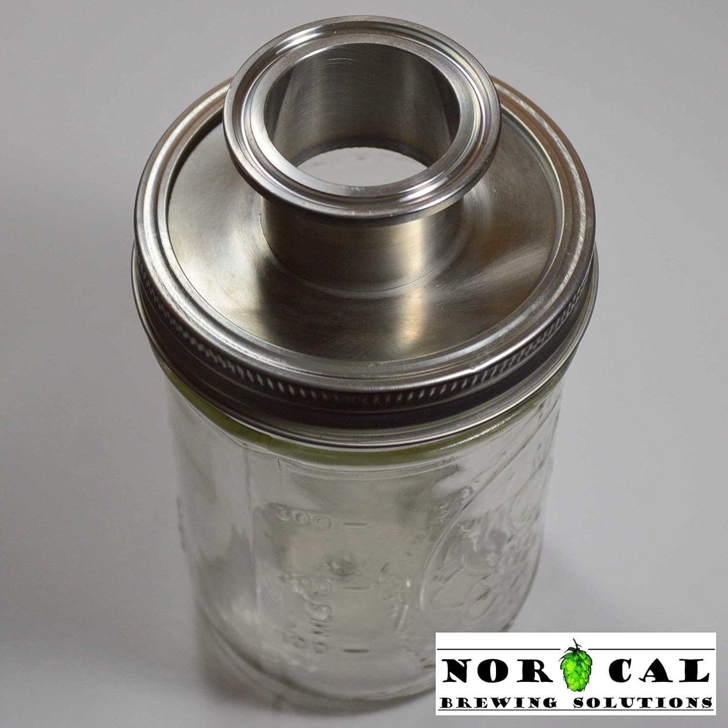 1.5" Tri Clover Canning Jar Yeast Harvester for Conical Fermenter - NorCal Brewing Solutions