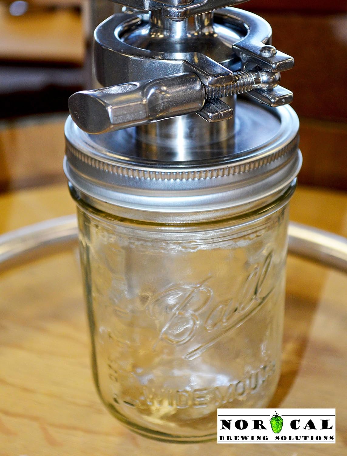 1.5" Tri Clover Canning Jar Yeast Harvester for Conical Fermenter - NorCal Brewing Solutions