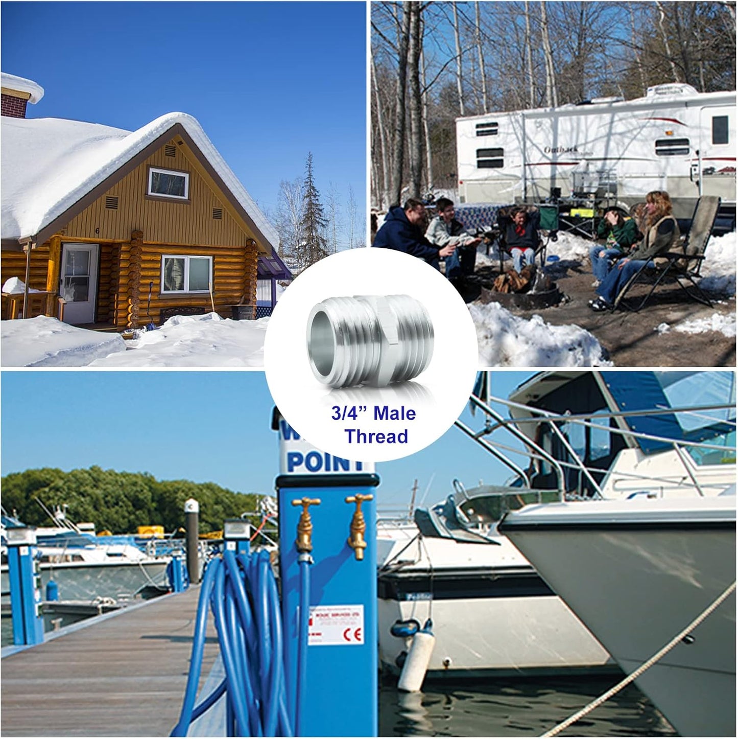15FT Cupohus Heated Water Hose for RV -45℉, Ideal for RV Campers, Trailers, Kennels - Keeps Water Flowing in Freezing Temps