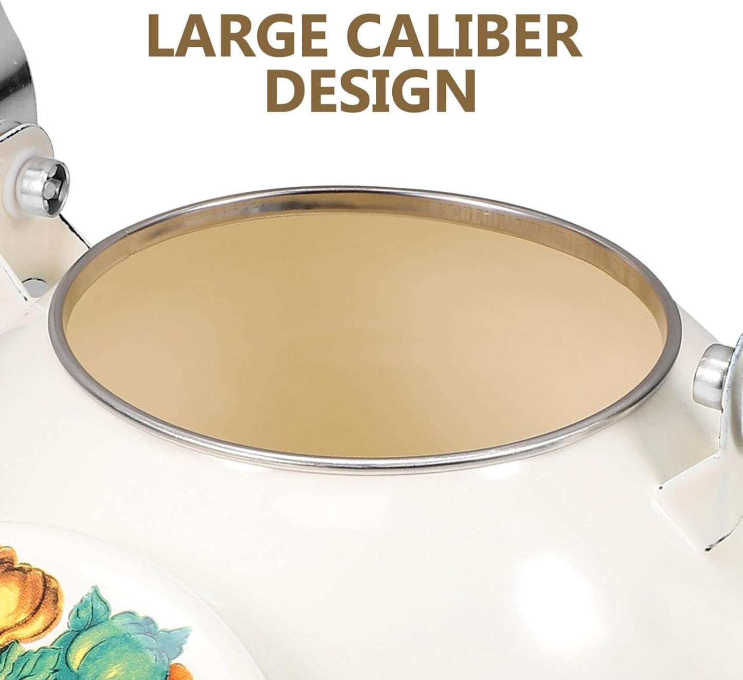 1.5L Enamel Tea Kettle for Home & Camping - Stovetop Coffee Pot with Porcelain Enameled Teakettle