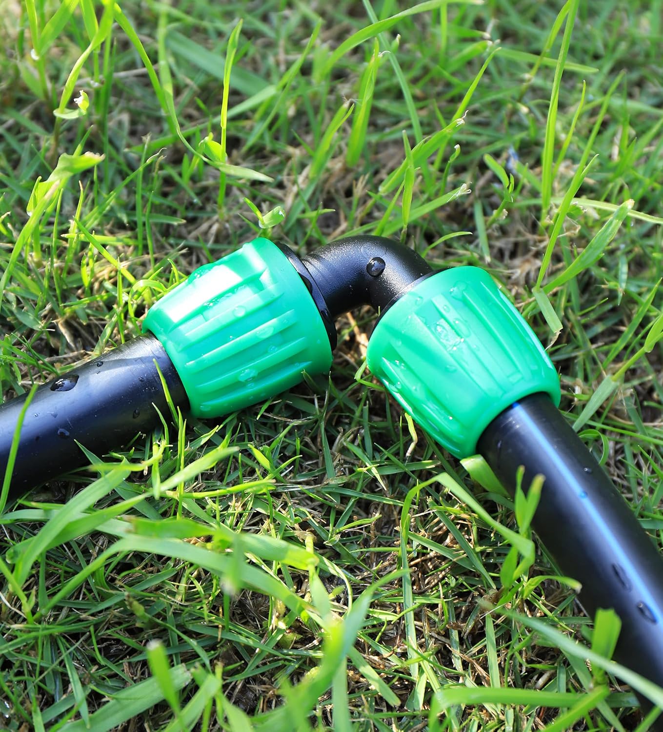 15PCS FULAIERGD 1/2" Tubing Elbow Connectors for Pond Irrigation - Barbed Nuts, 1/2" ID x 0.6-0.63" OD